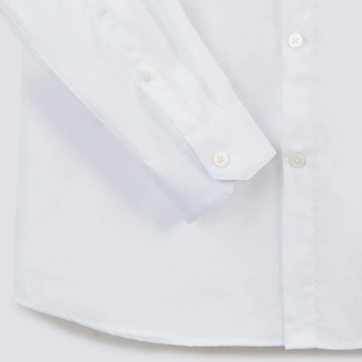 Strijkvrij regular effen hemd in katoen