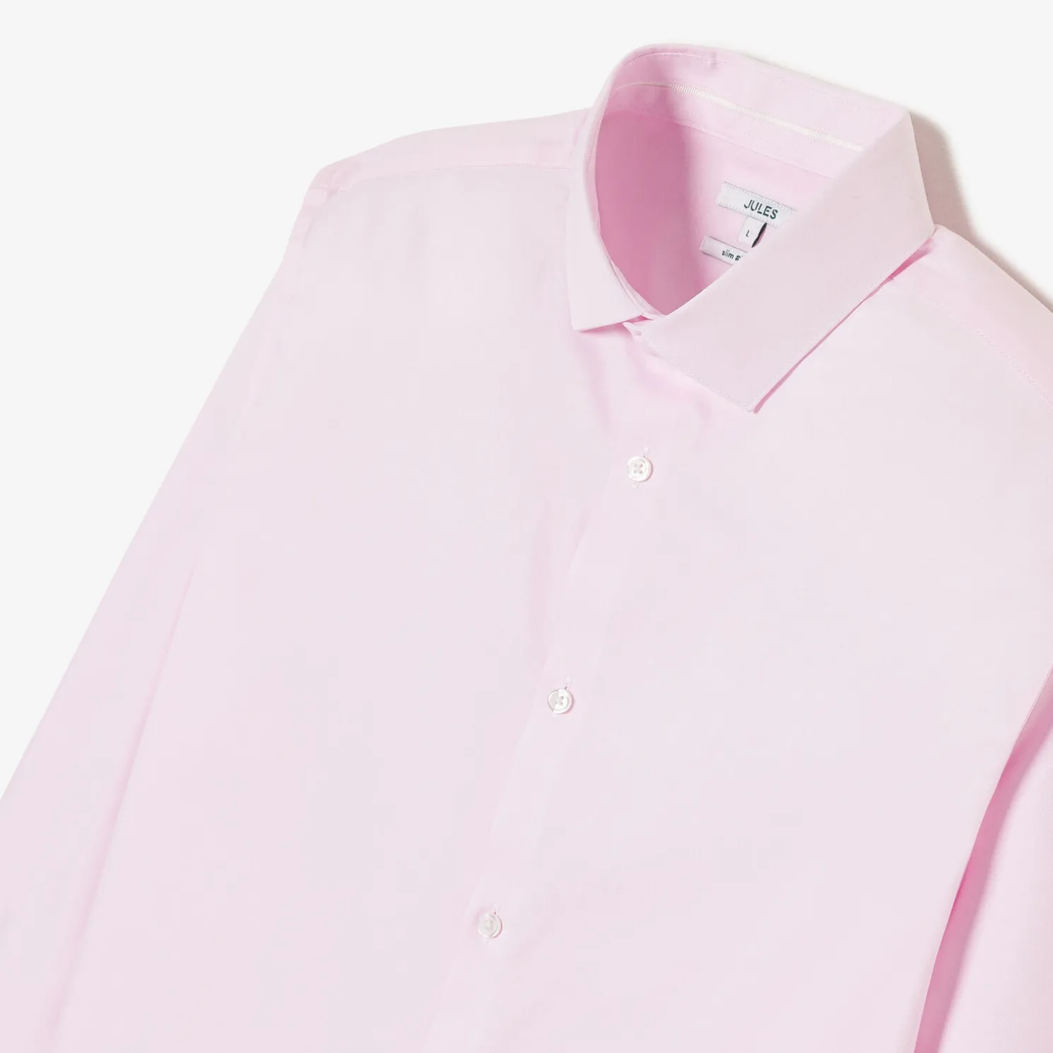 Strijkvrij slim effen hemd in katoen