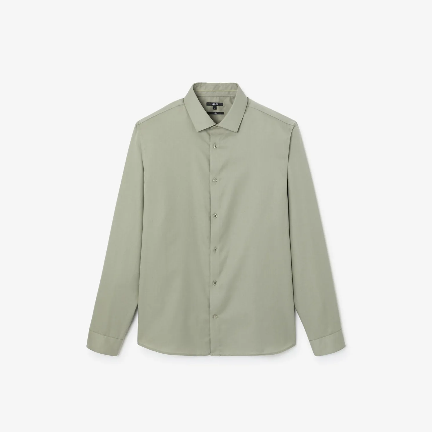 Strijkvrij slim effen hemd in katoen