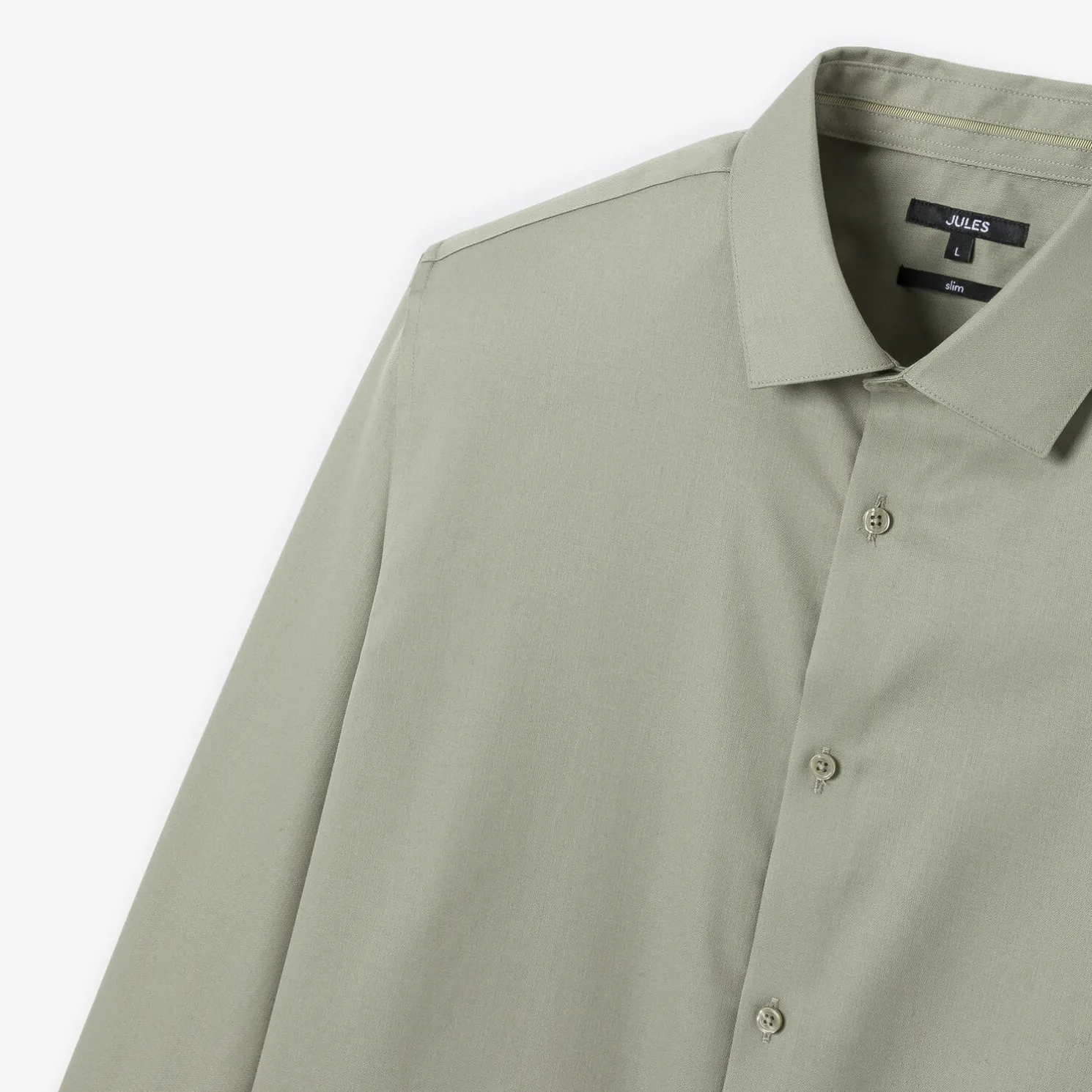 Strijkvrij slim effen hemd in katoen