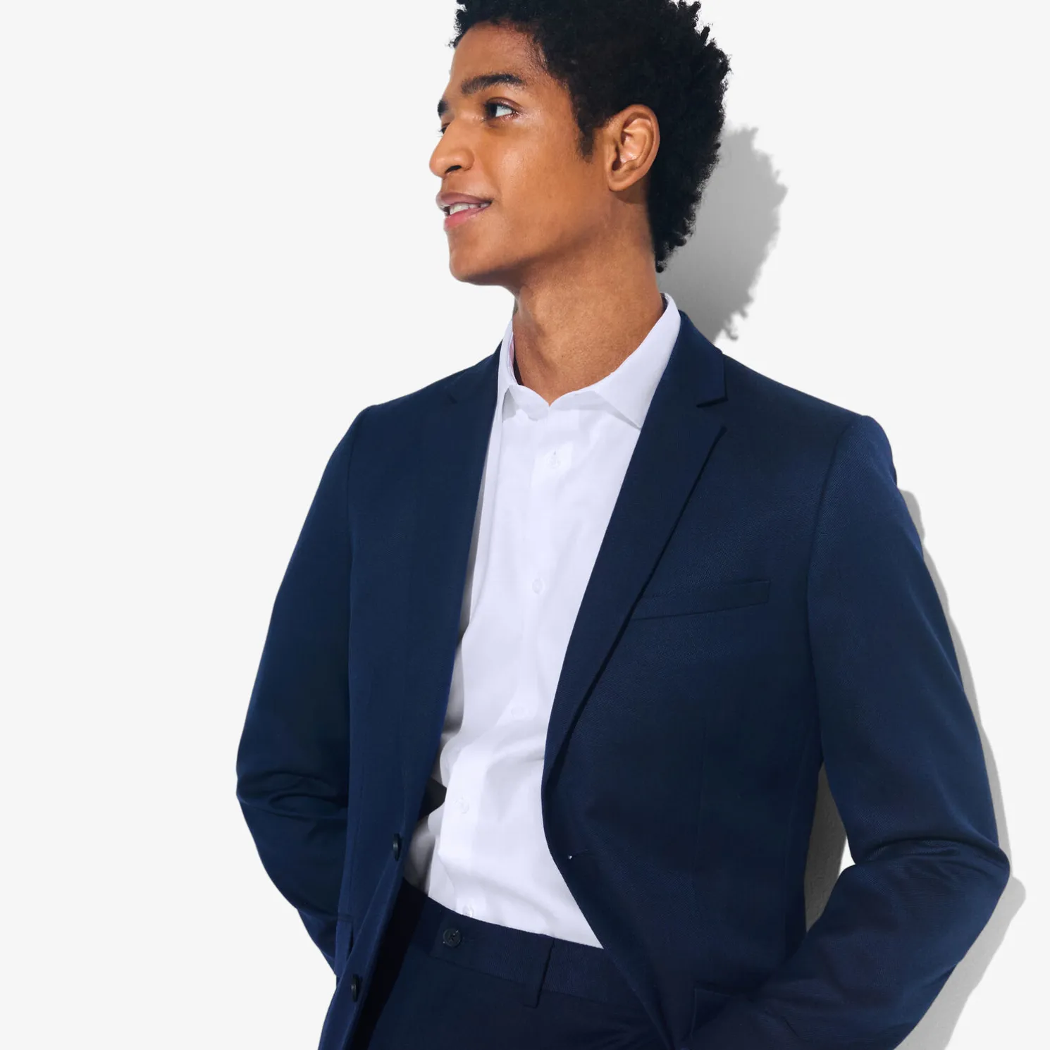 Strijkvrij slim effen hemd in katoen