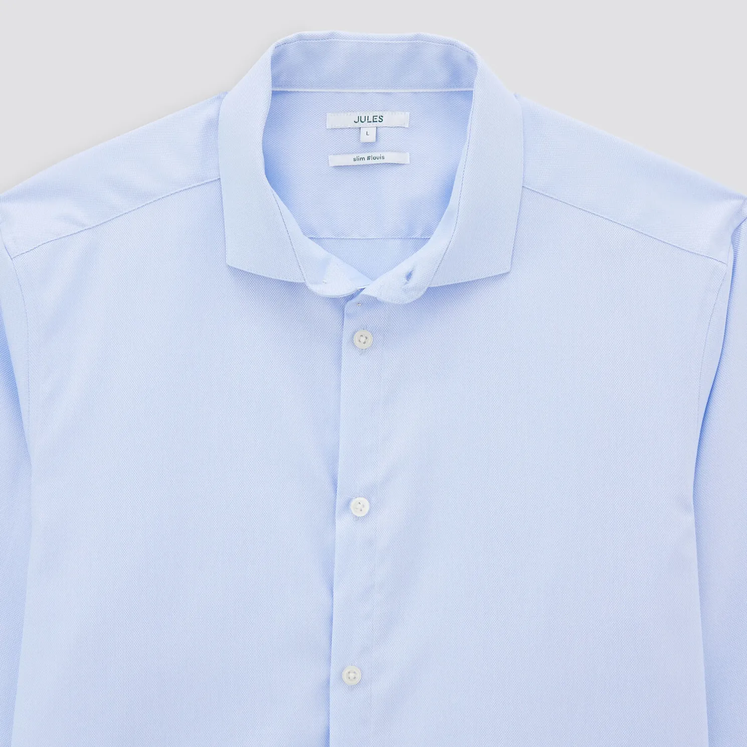 Strijkvrij slim effen hemd in katoen