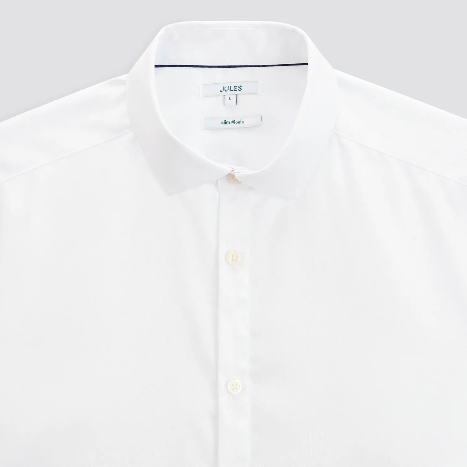 Strijkvrij slim effen hemd in katoen