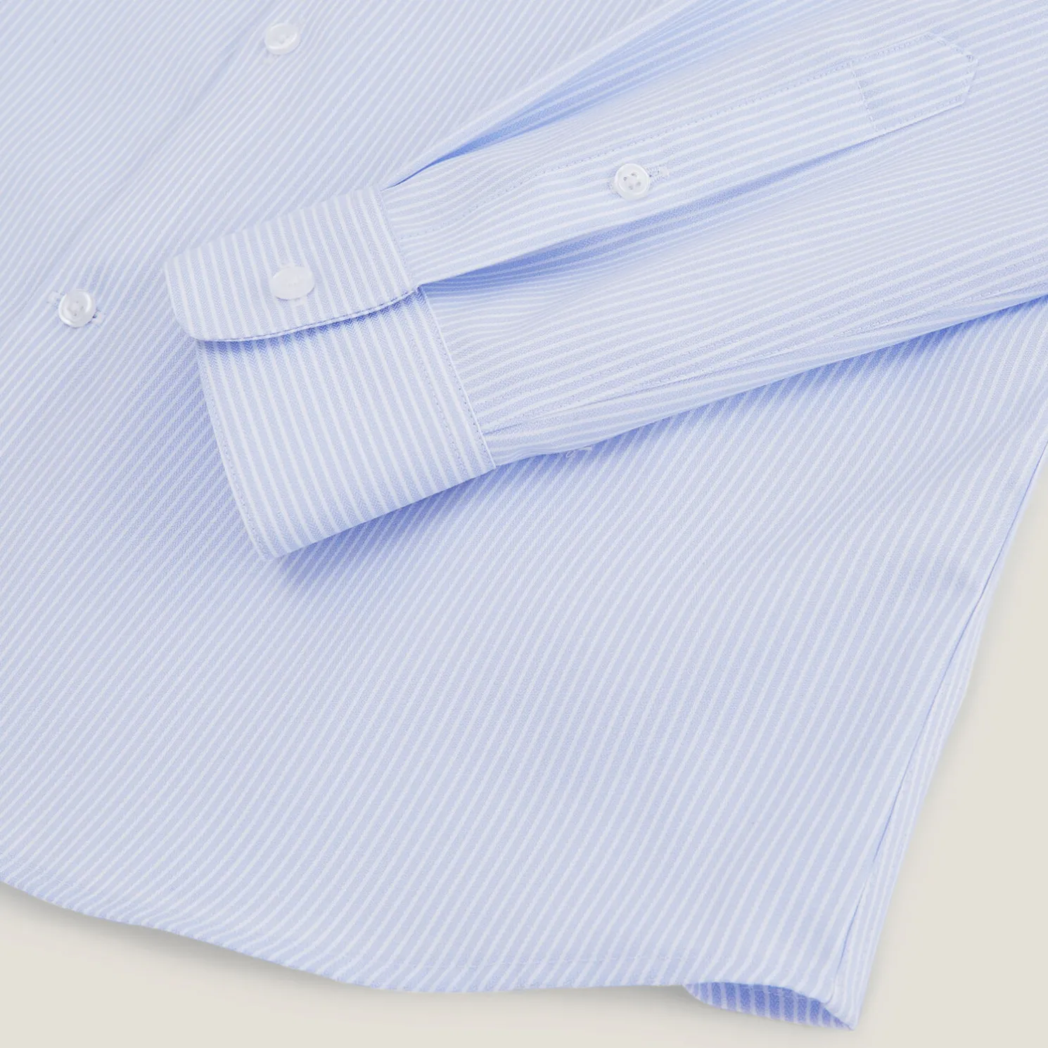 Strijkvrij slim gestreept hemd in katoen