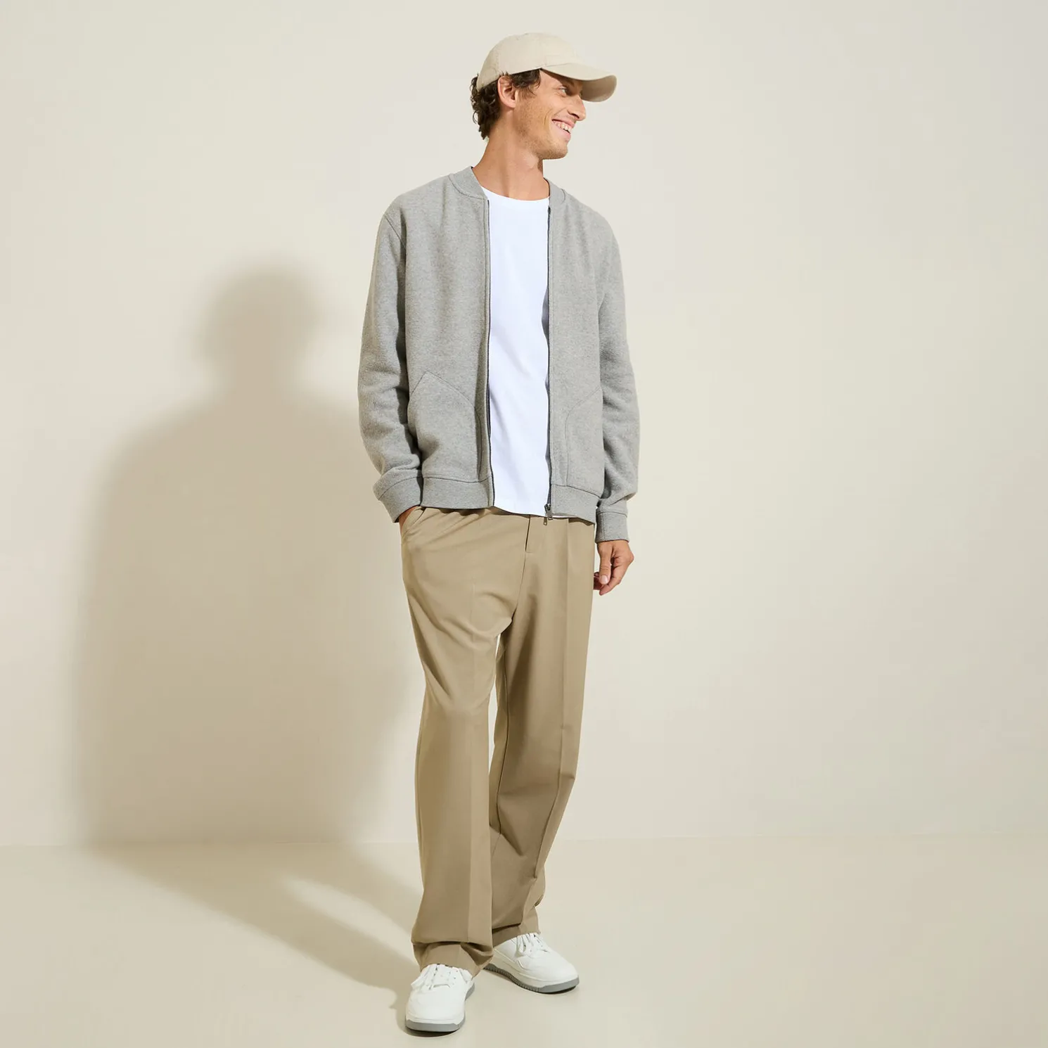 Sweater in tricot met rits