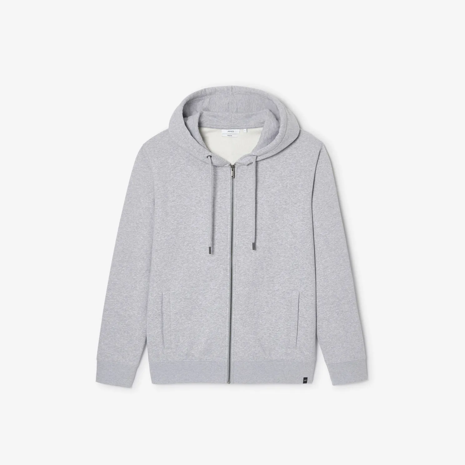 Sweater met kap en rits