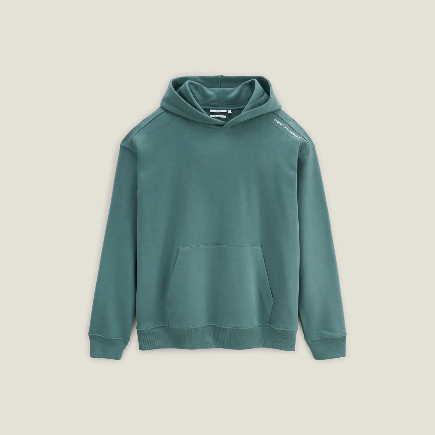 Sweater met kap, oversize snit en print op de kap