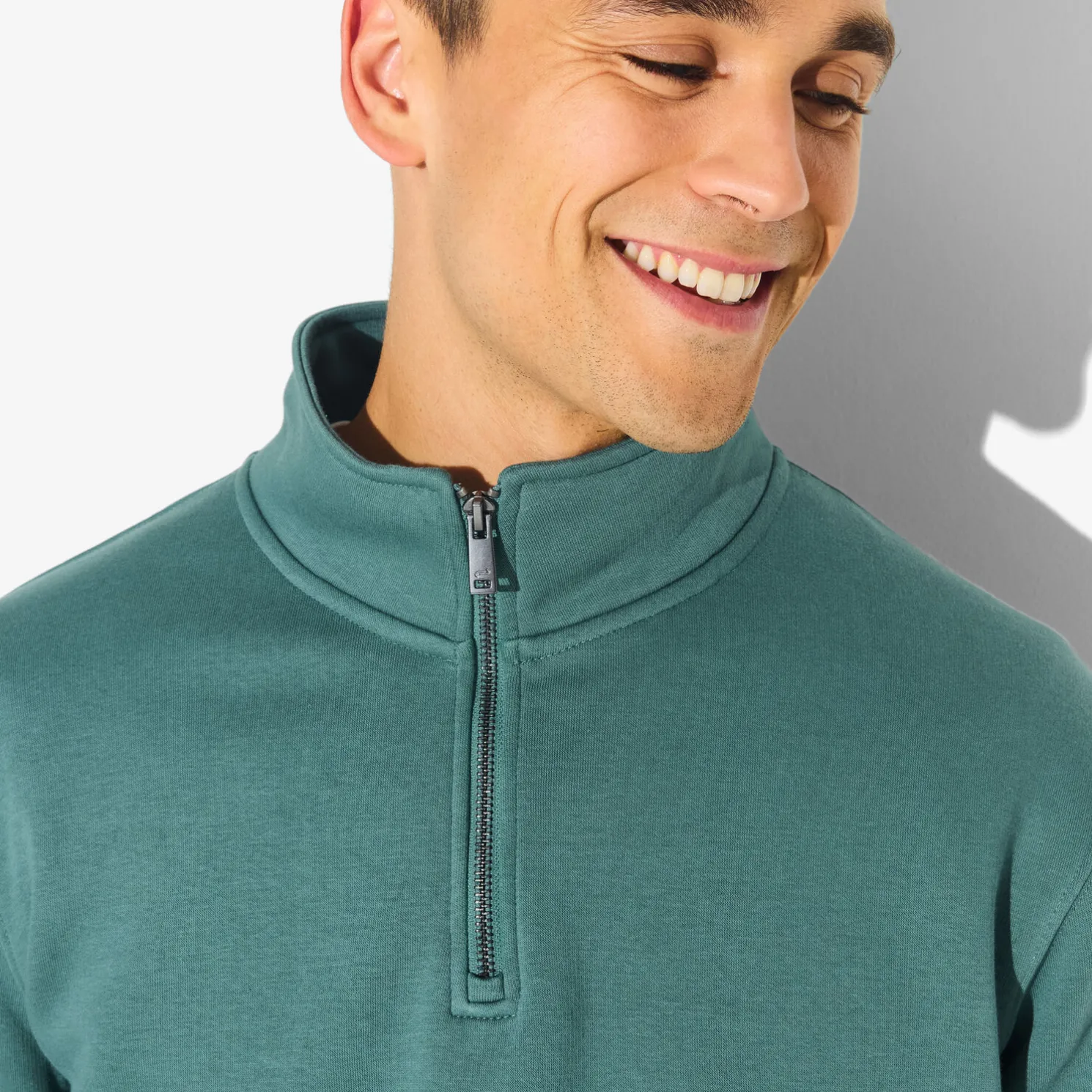 Sweater met opstaande ritskraag