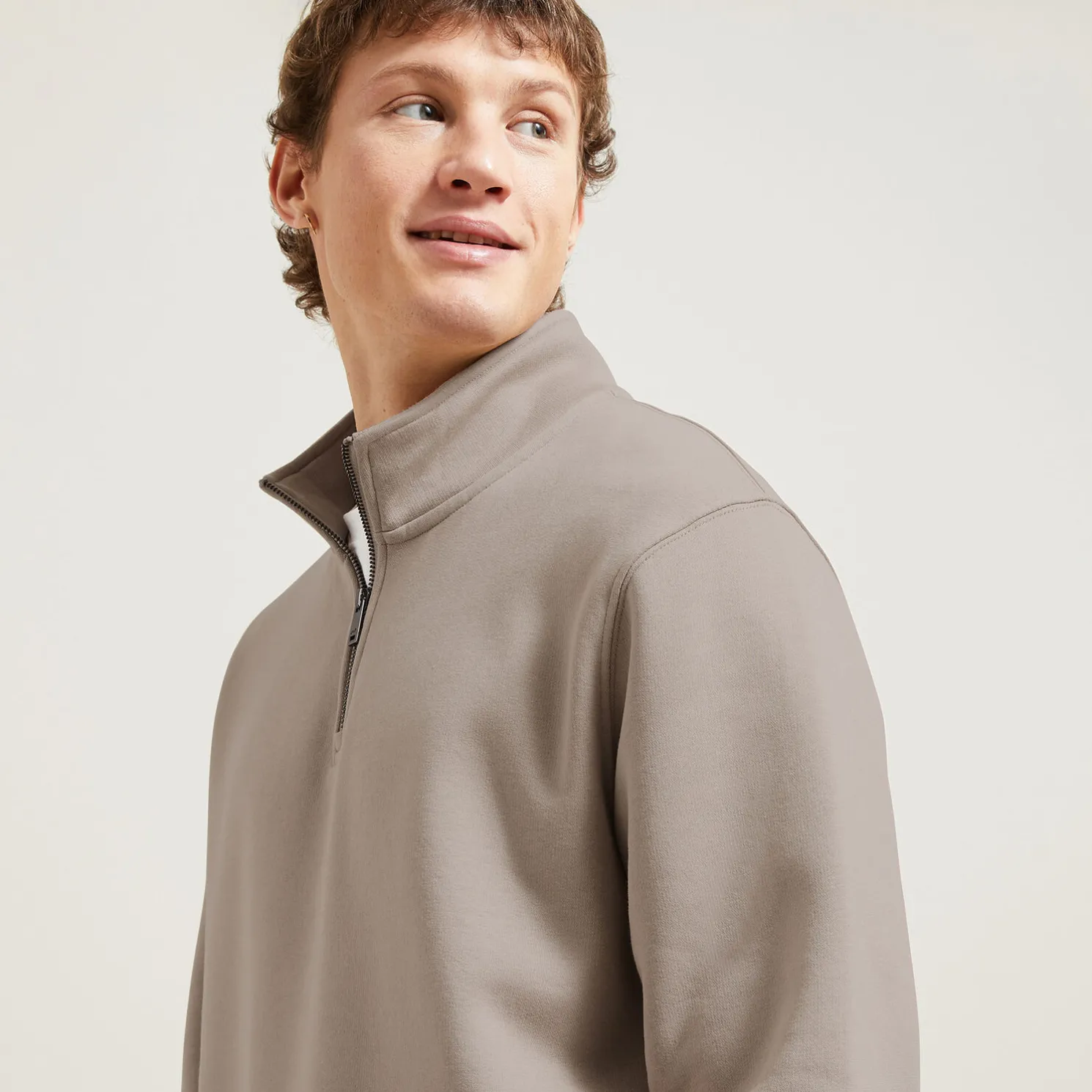 Sweater met opstaande ritskraag