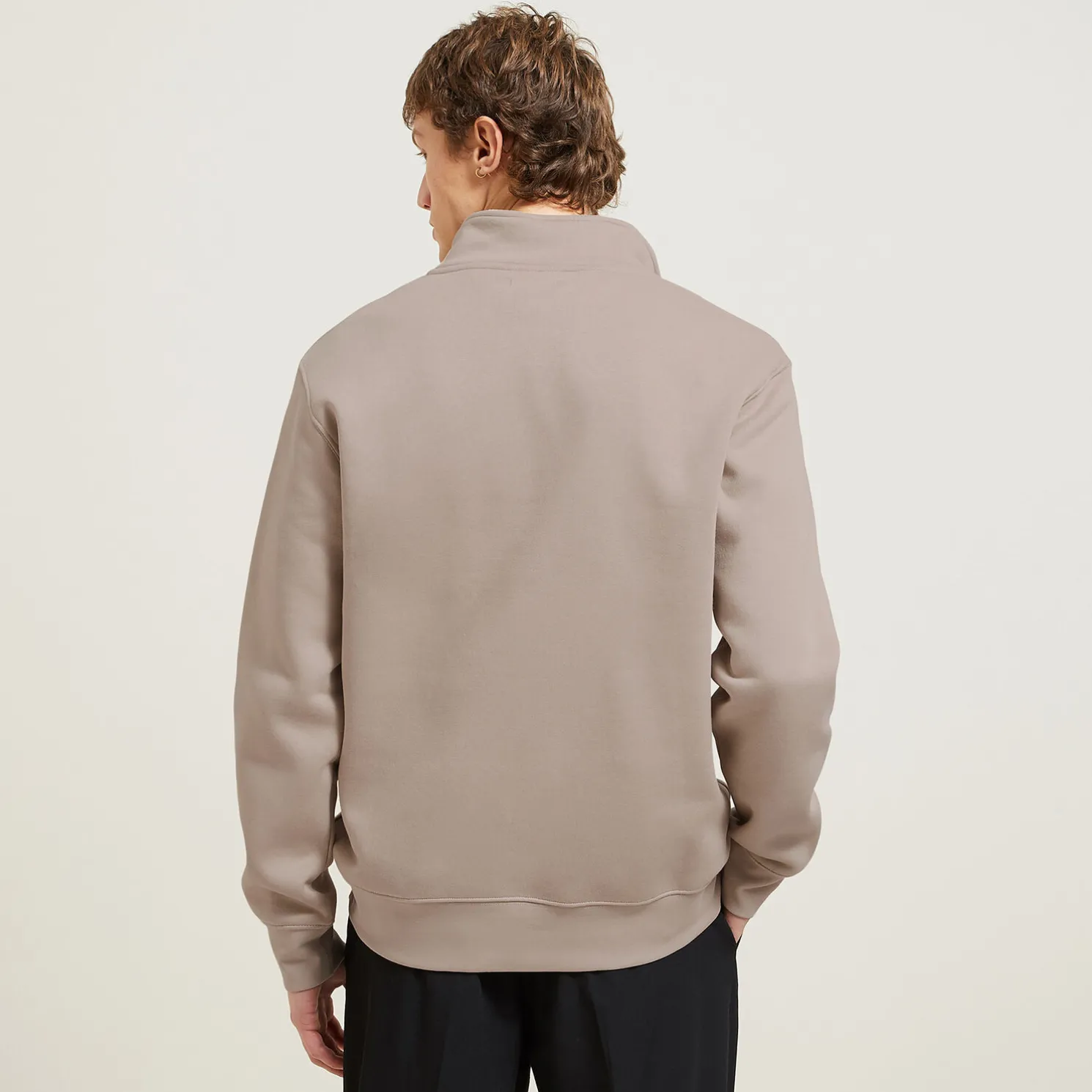 Sweater met opstaande ritskraag