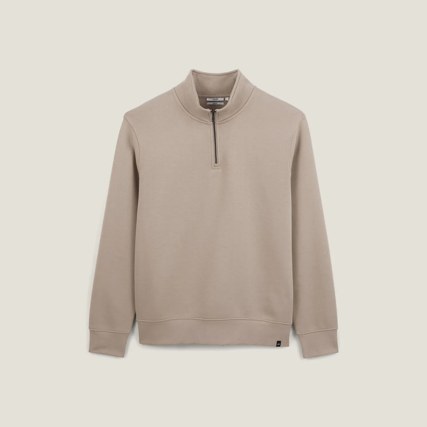 Sweater met opstaande ritskraag