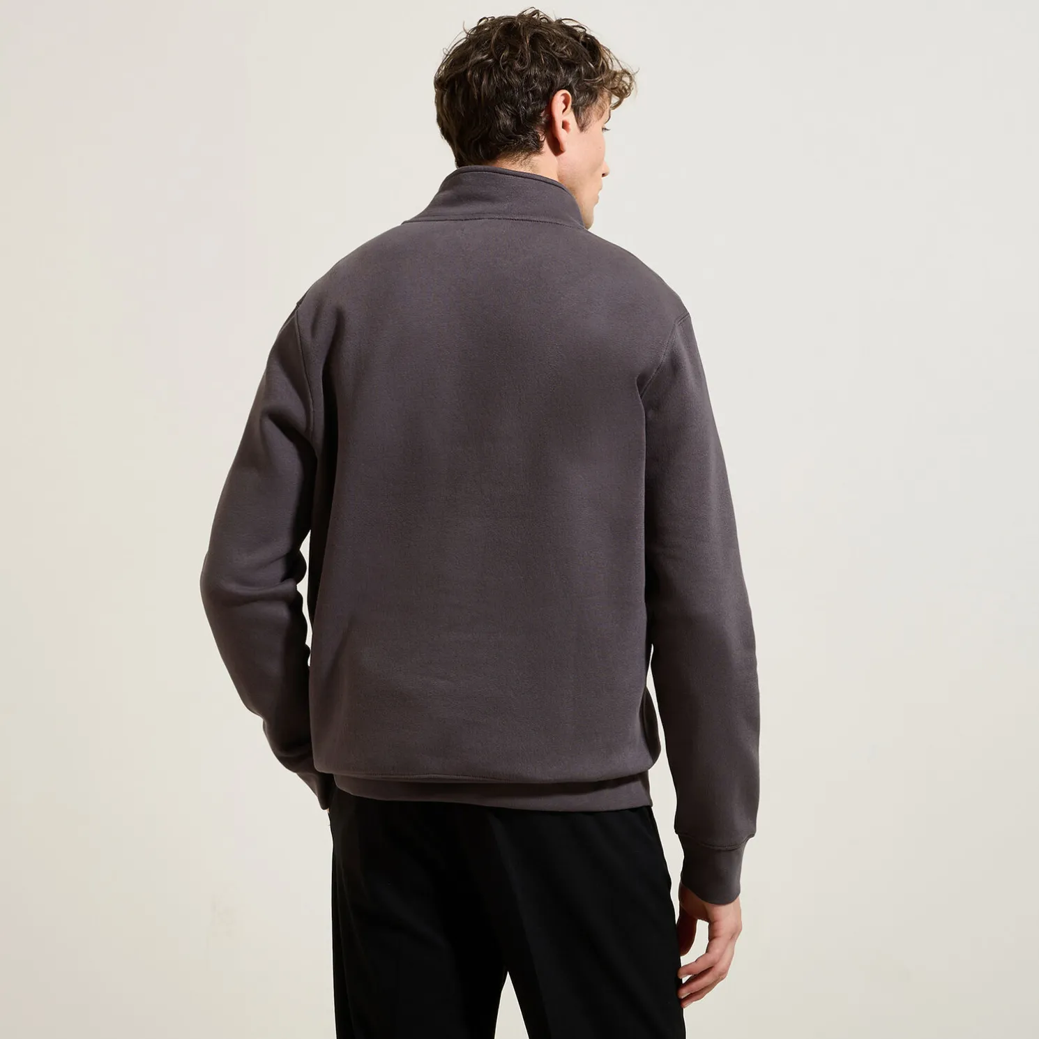 Sweater met opstaande ritskraag