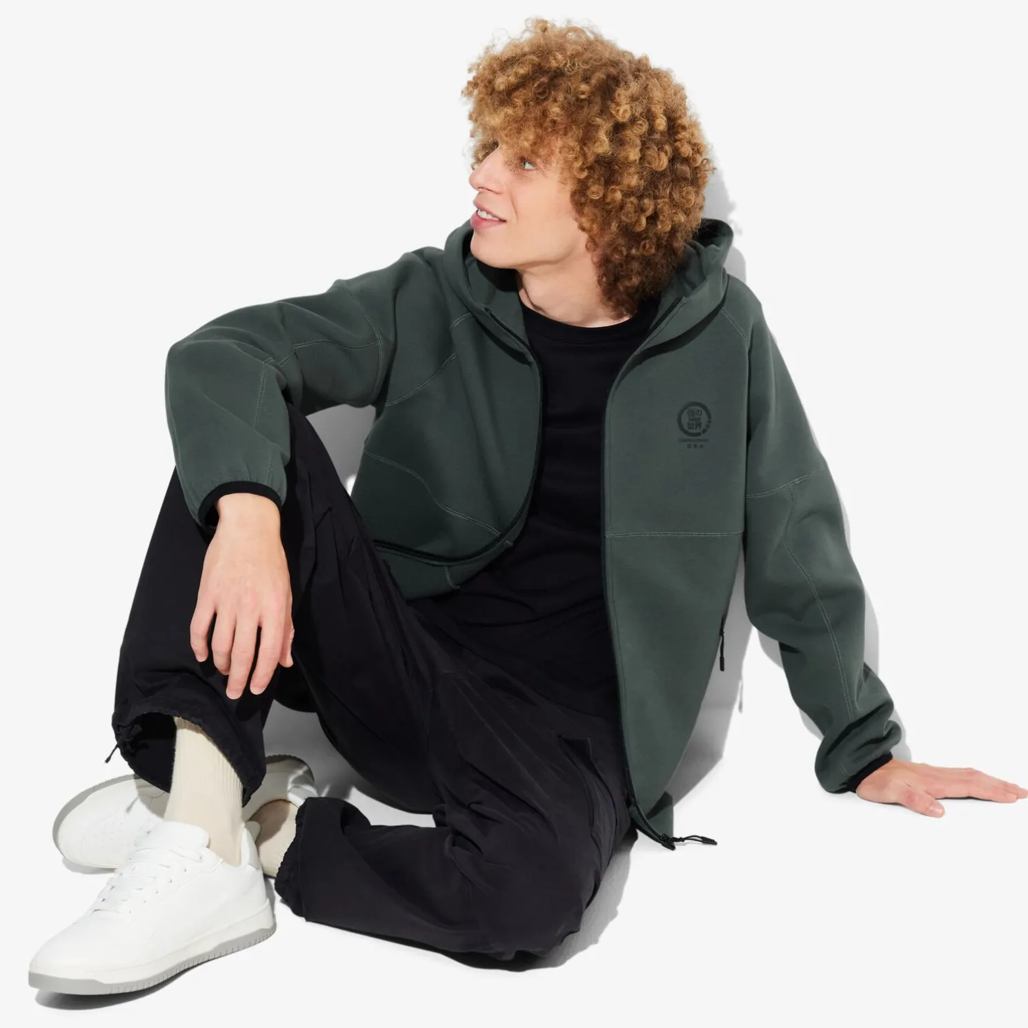 Sweater met rits en kap