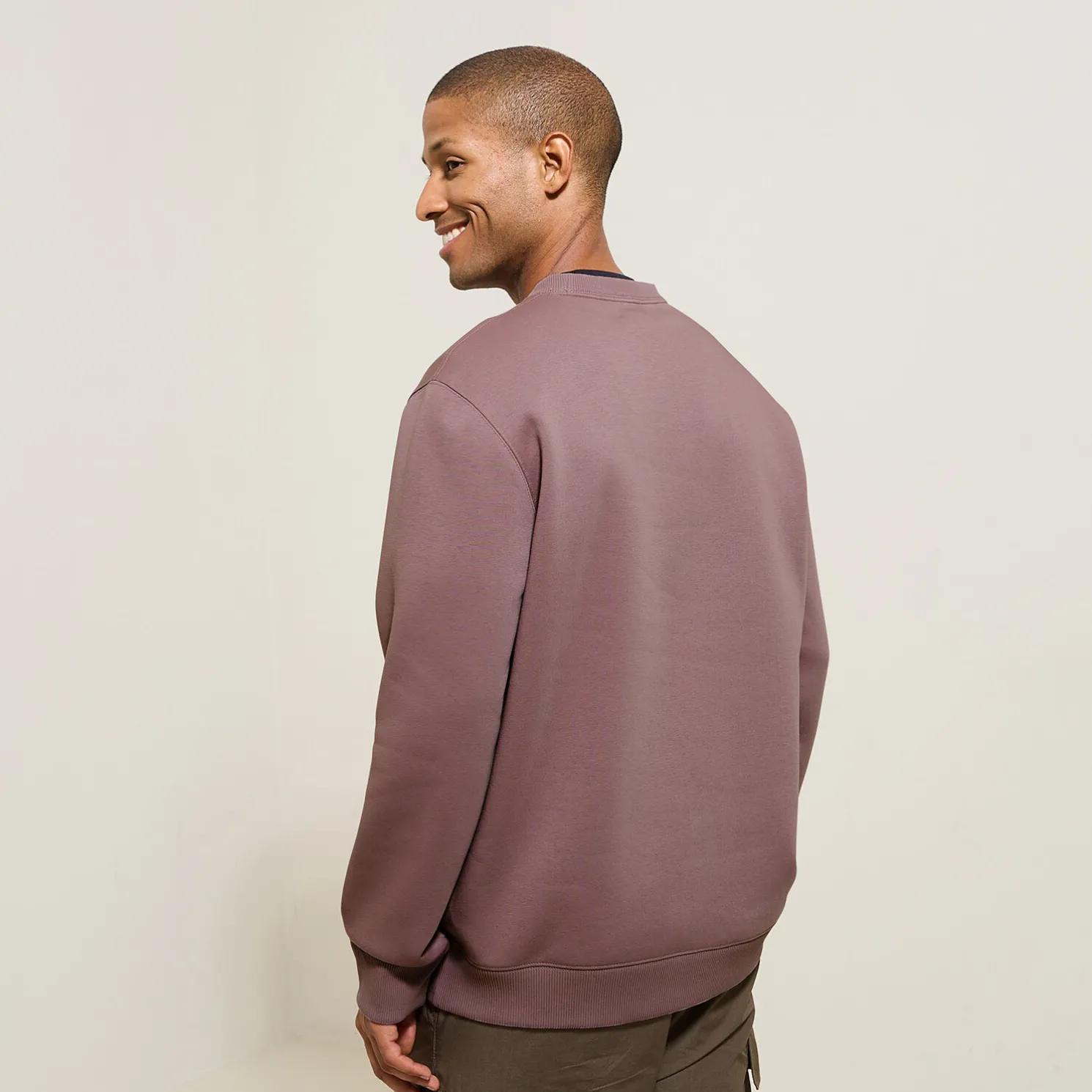 Sweater met ronde hals en print vooraan