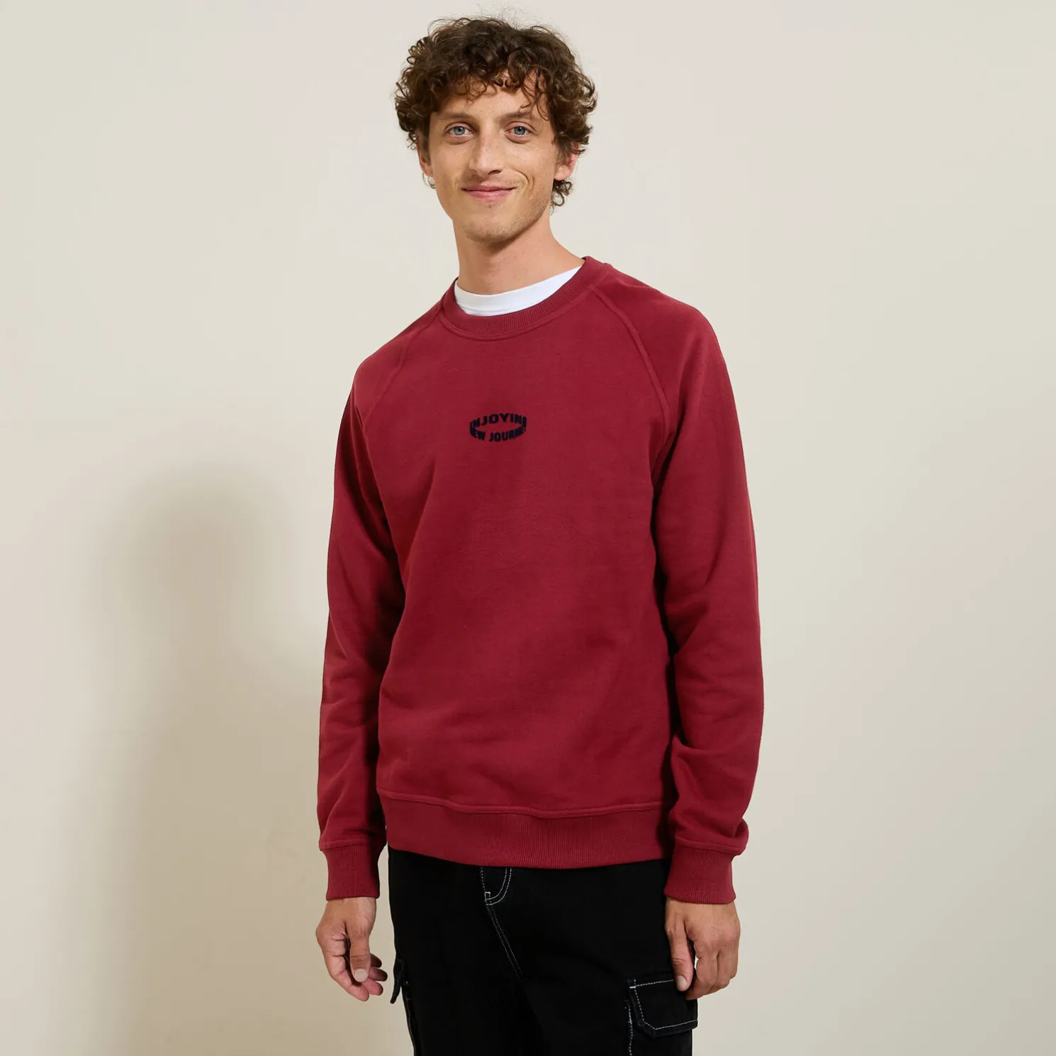 Sweater met ronde hals en print