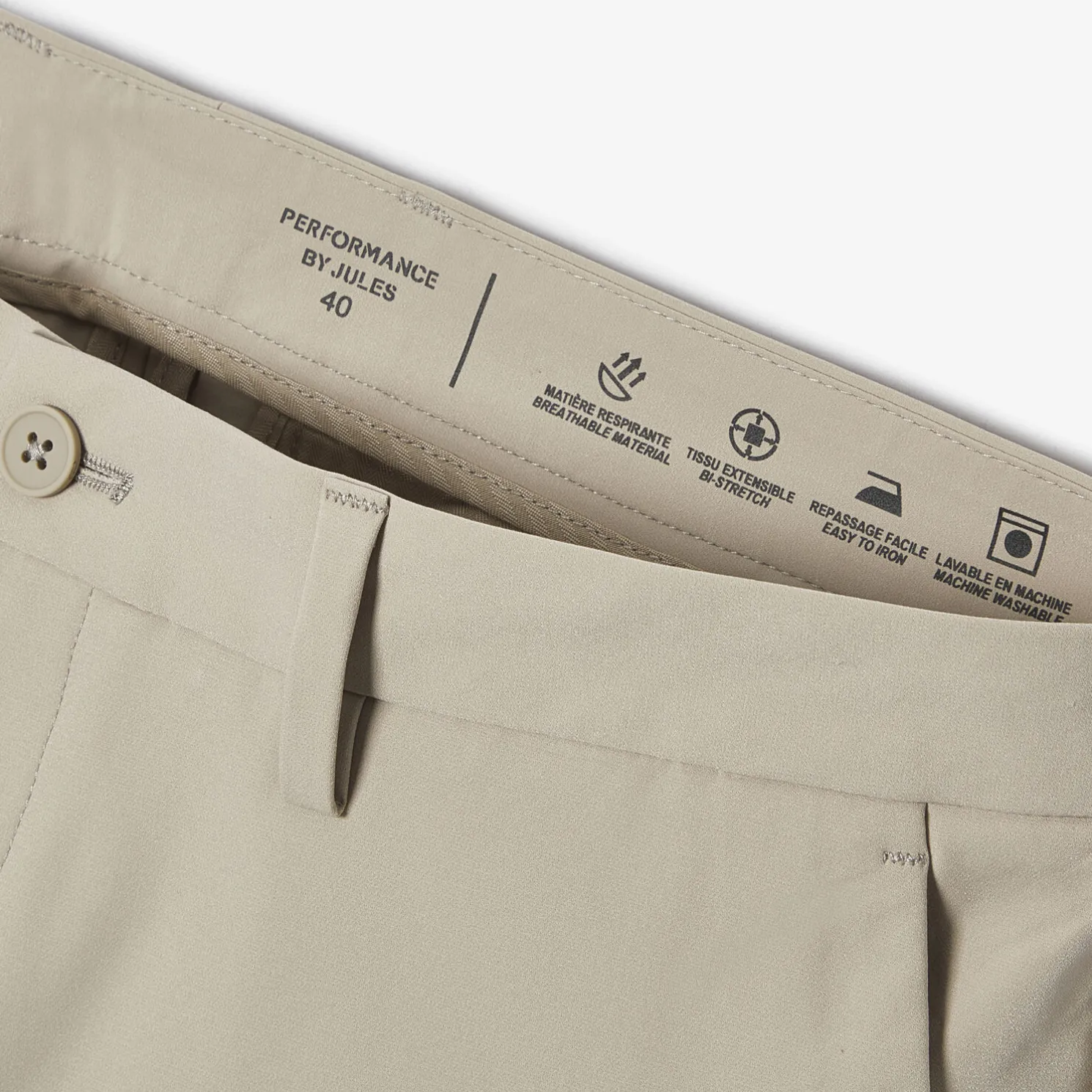 Technische slim fit kostuumbroek