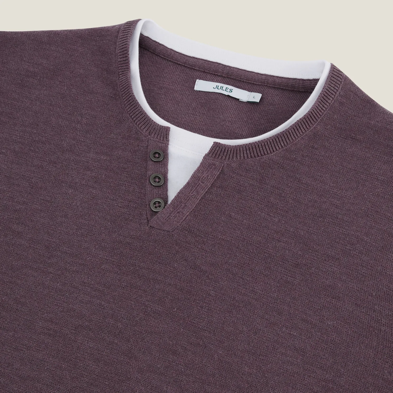 Trui met dubbele halslijn