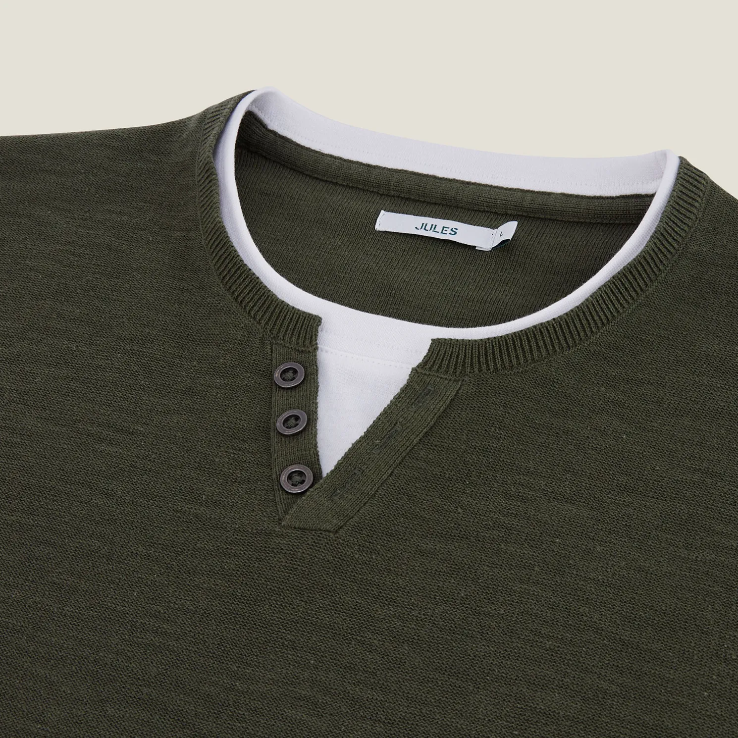 Trui met dubbele halslijn