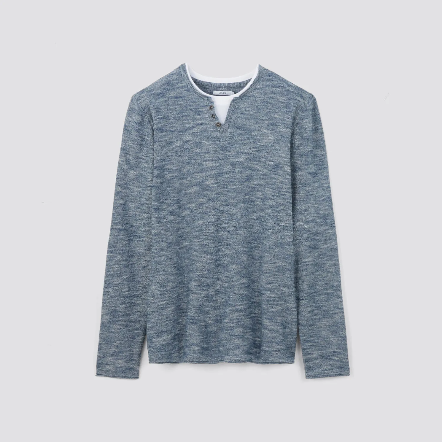 Trui met dubbele halslijn