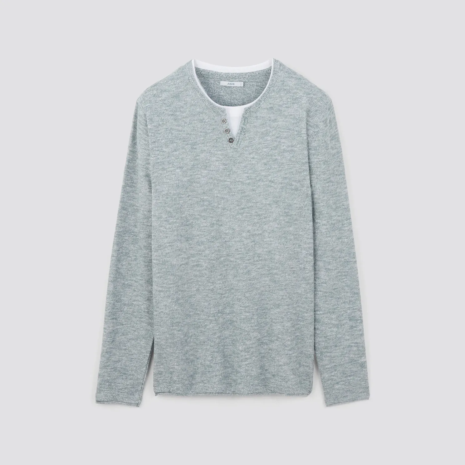 Trui met dubbele halslijn