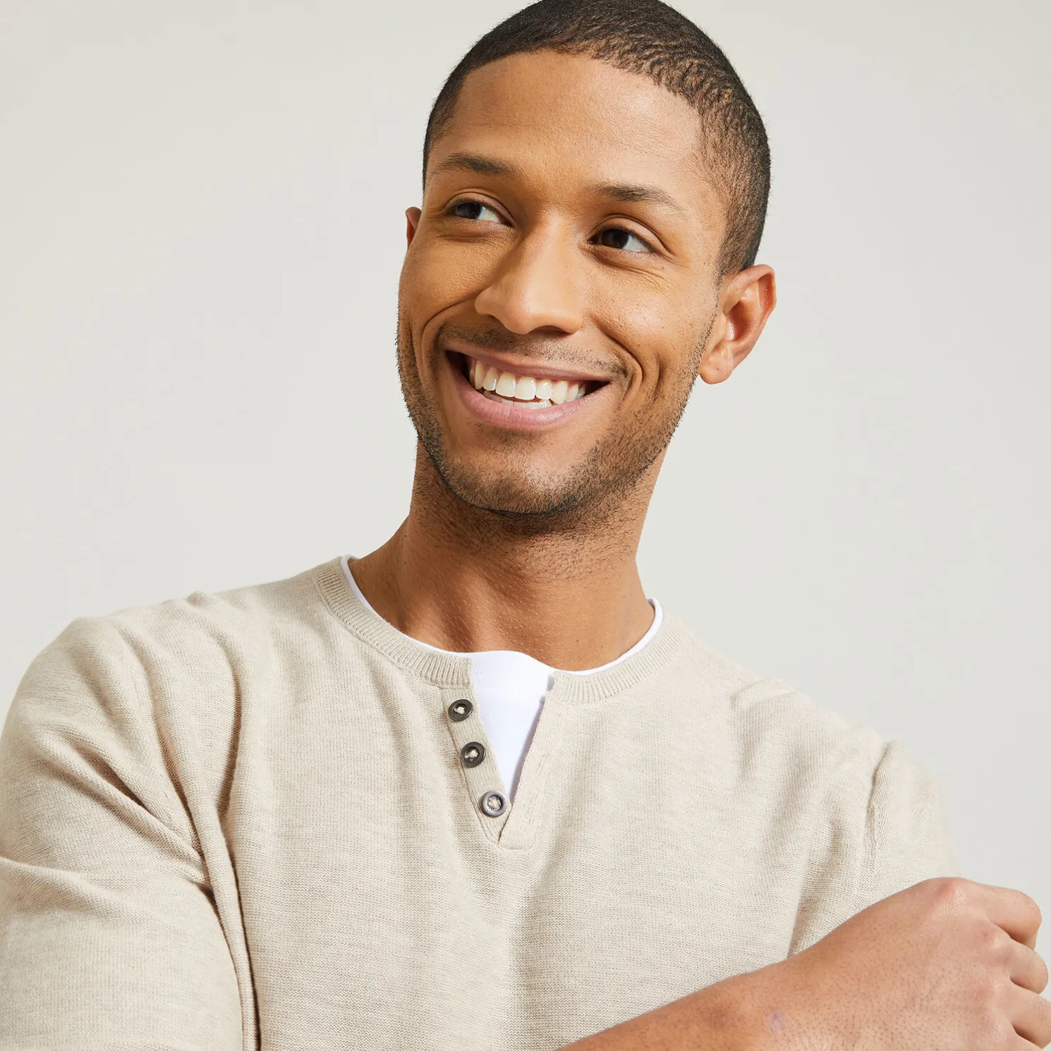 Trui met dubbele halslijn