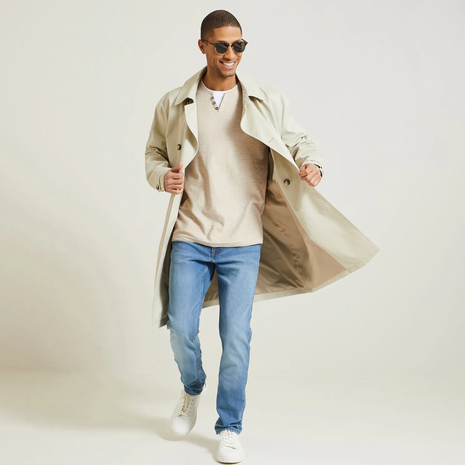 Trui met dubbele halslijn