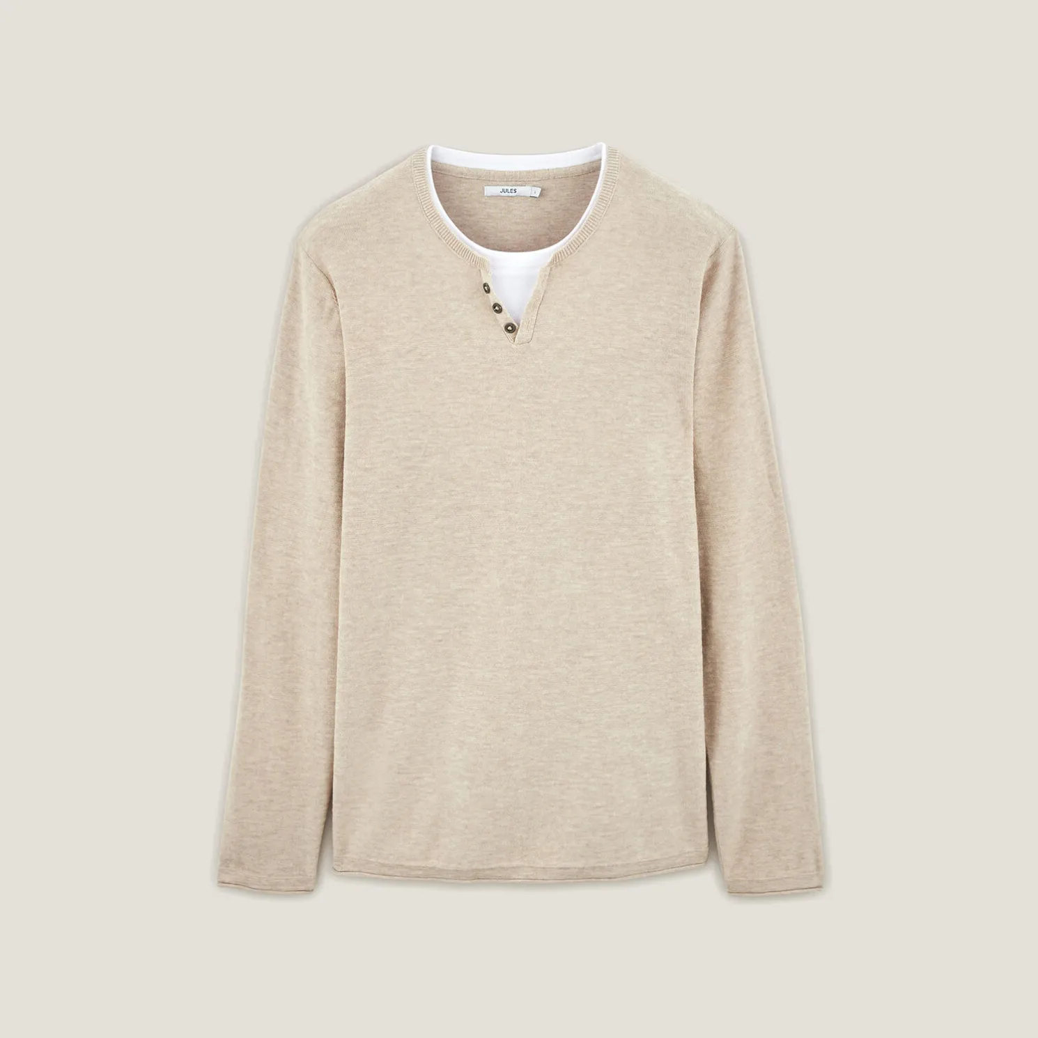 Trui met dubbele halslijn