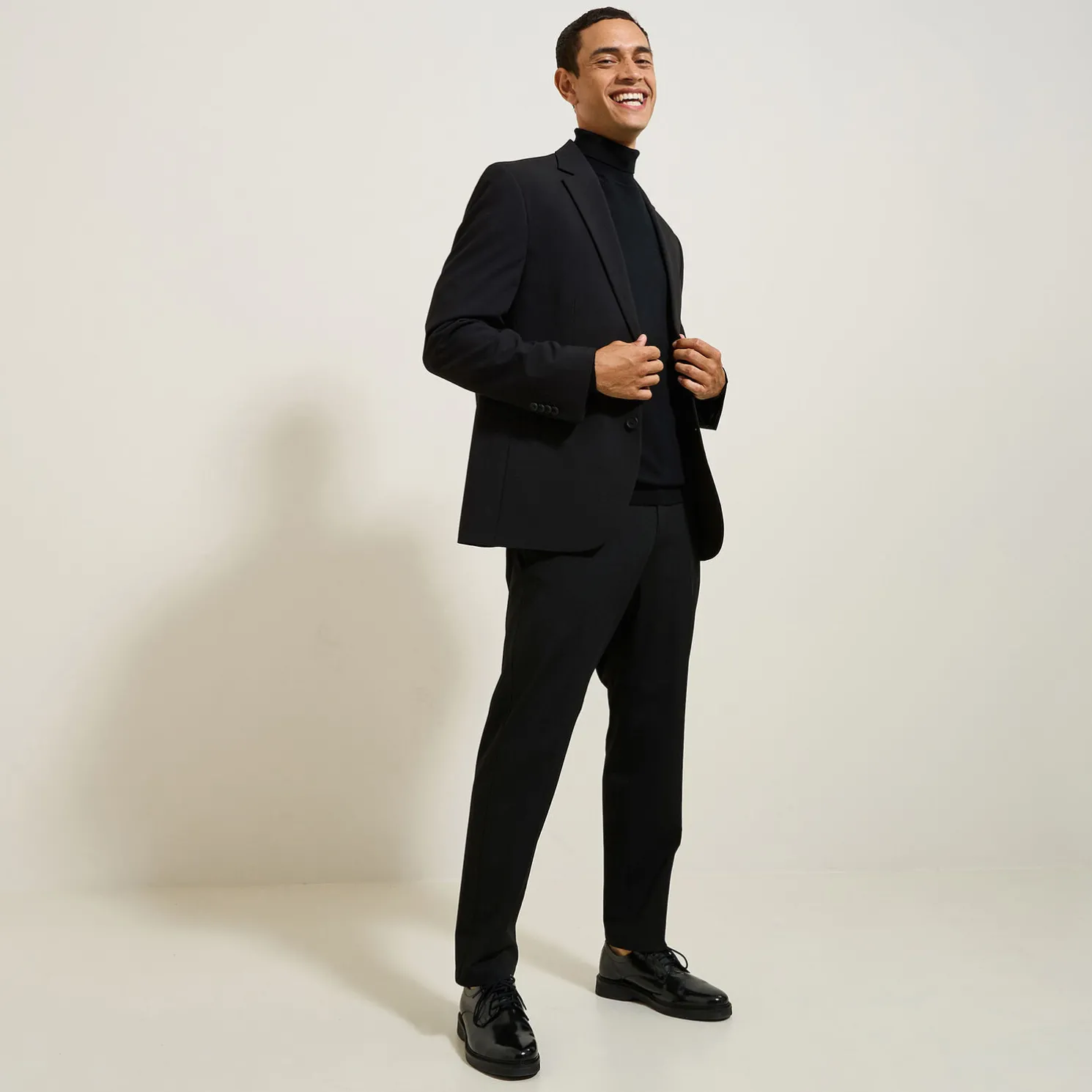 Trui met rolkraag in merinoswol