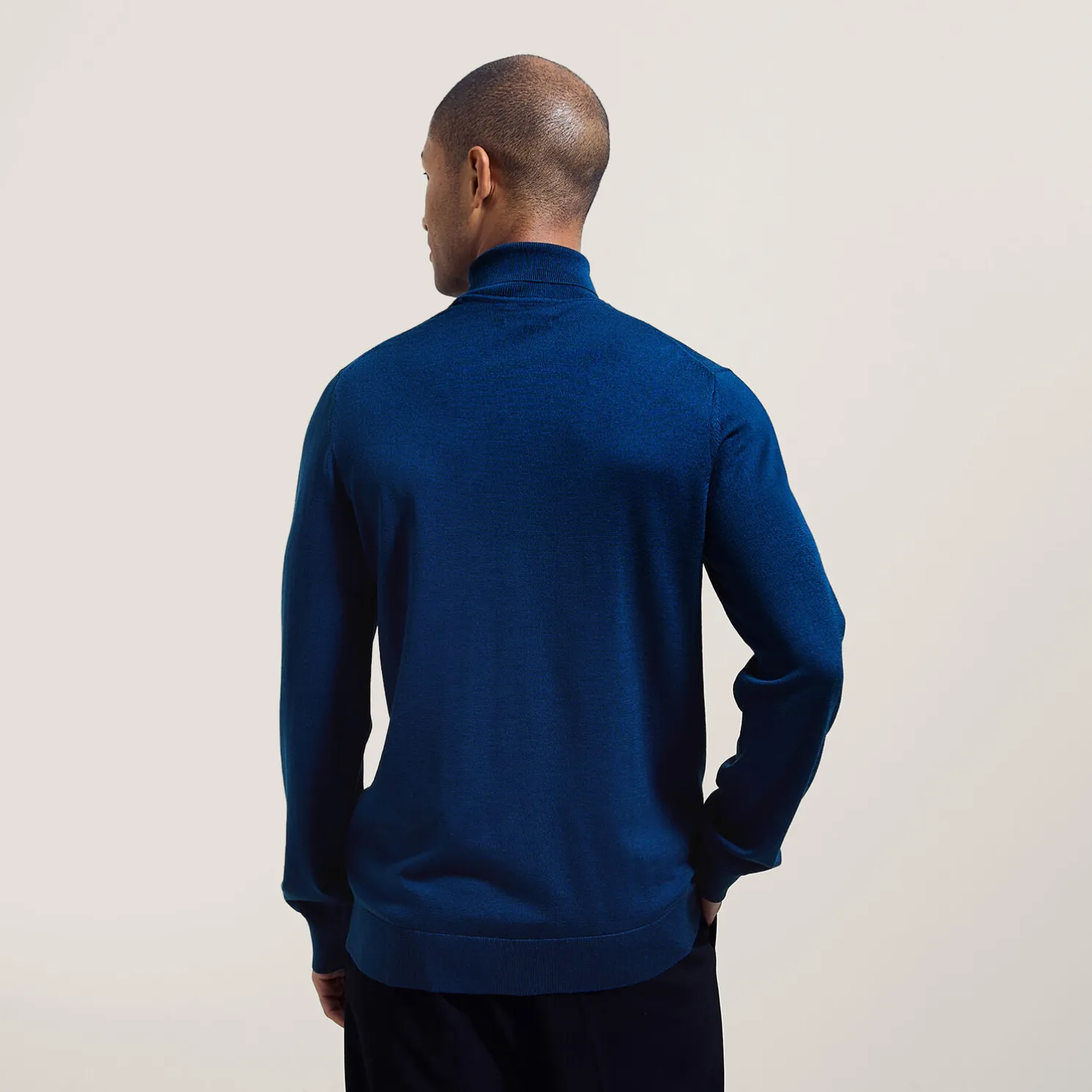 Trui met rolkraag in merinoswol