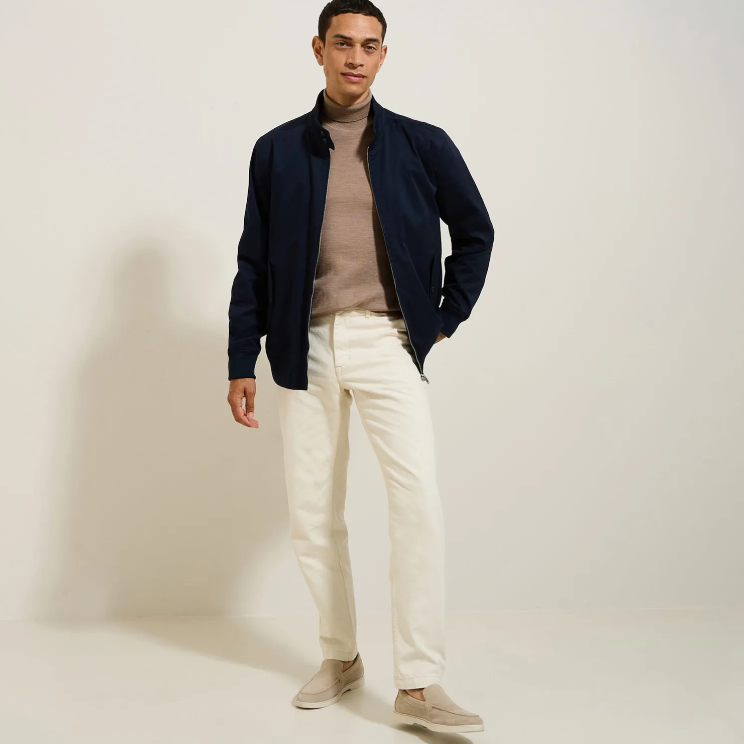 Trui met rolkraag in merinoswol