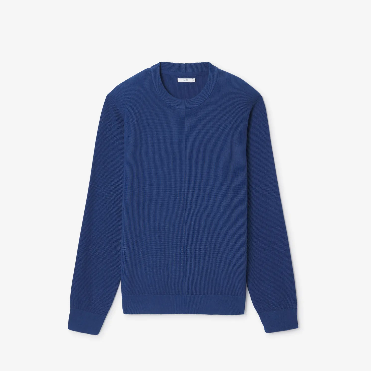 Trui met ronde hals en stekenpatroon