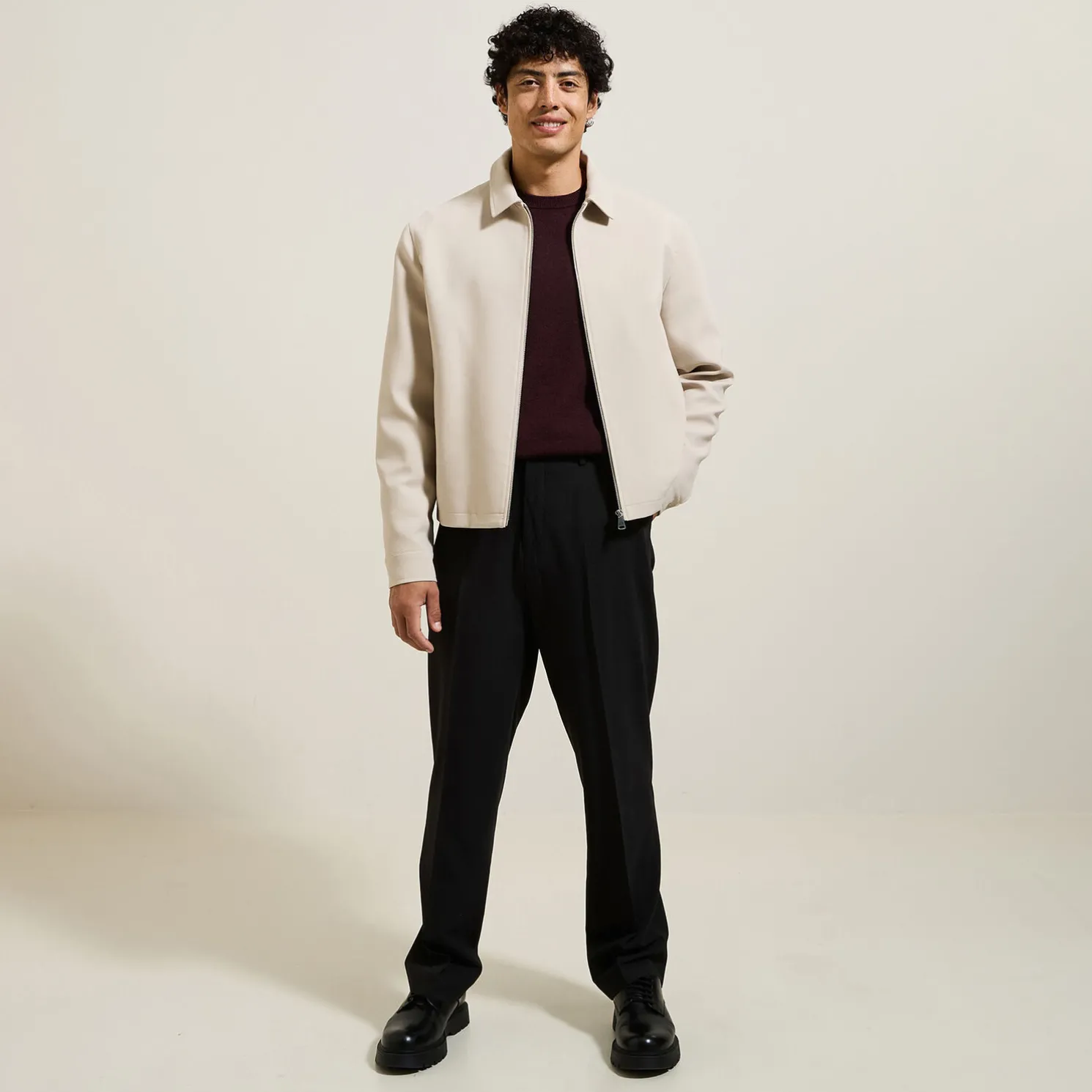 Trui met ronde hals van merinos/kasjmiermix