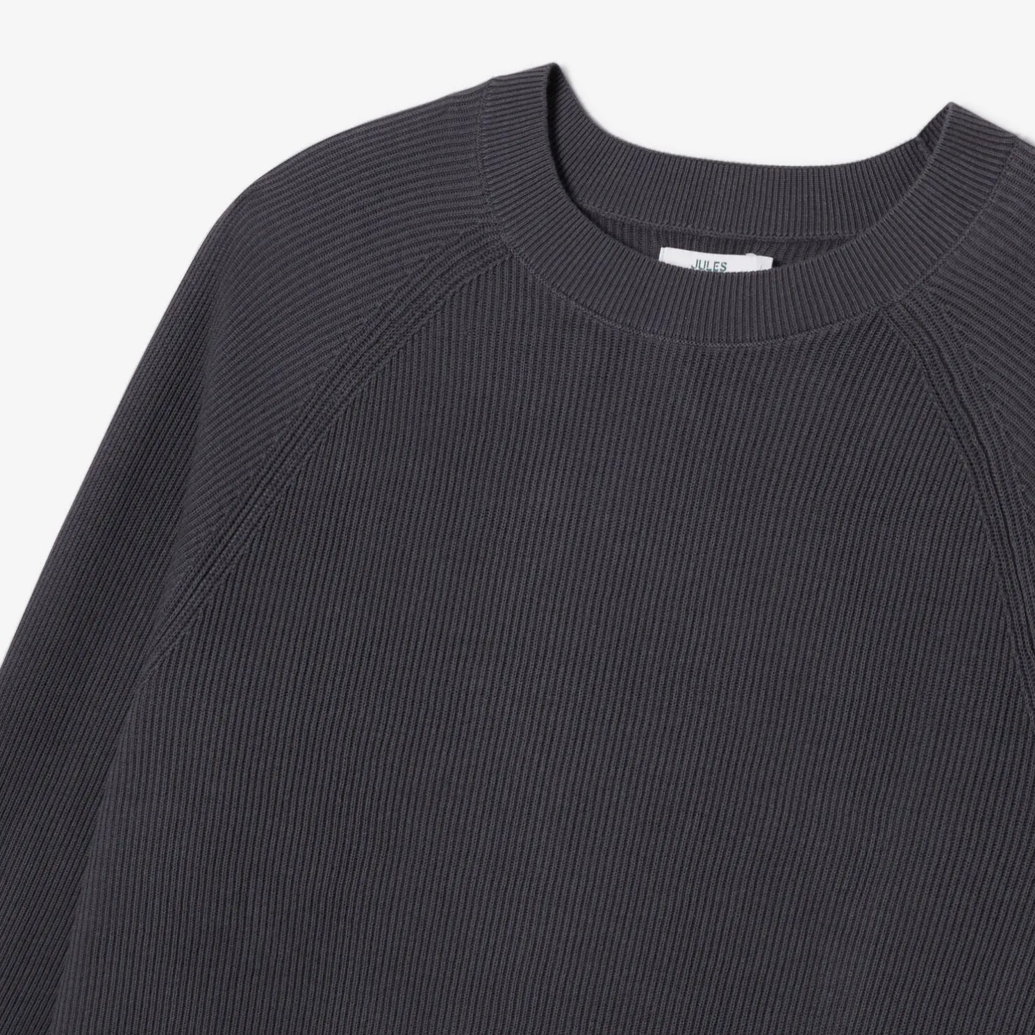 Trui met ronde hals in ribstof