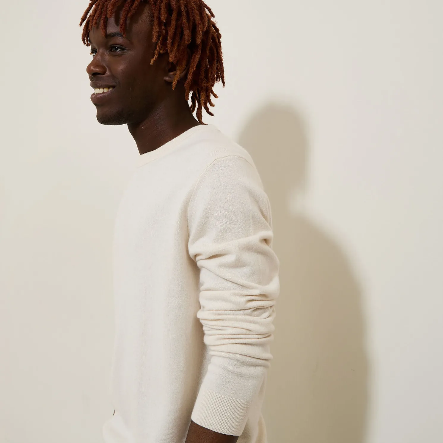 Trui met ronde hals van merinos/kasjmiermix