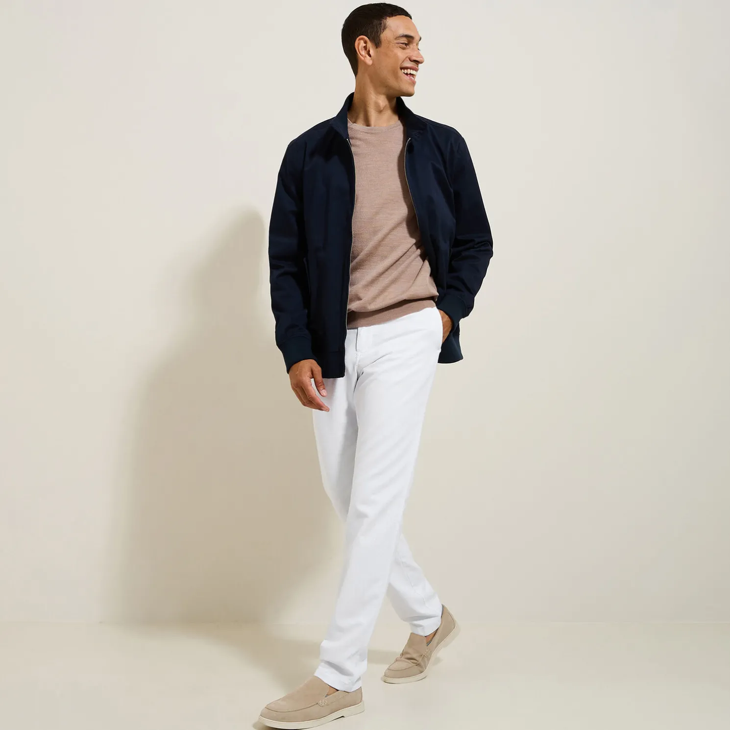 Trui met ronde hals in merinoswol