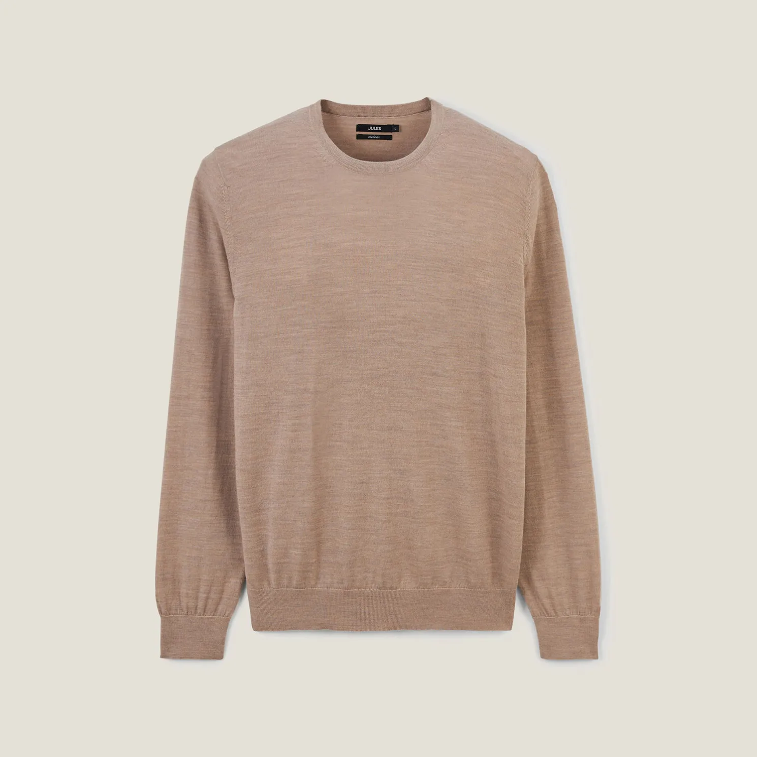 Trui met ronde hals in merinoswol