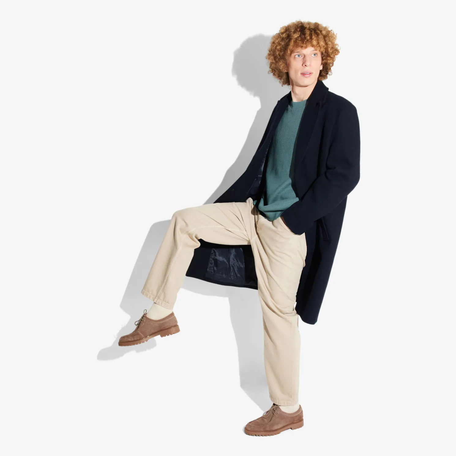 Trui met ronde hals in ribstof