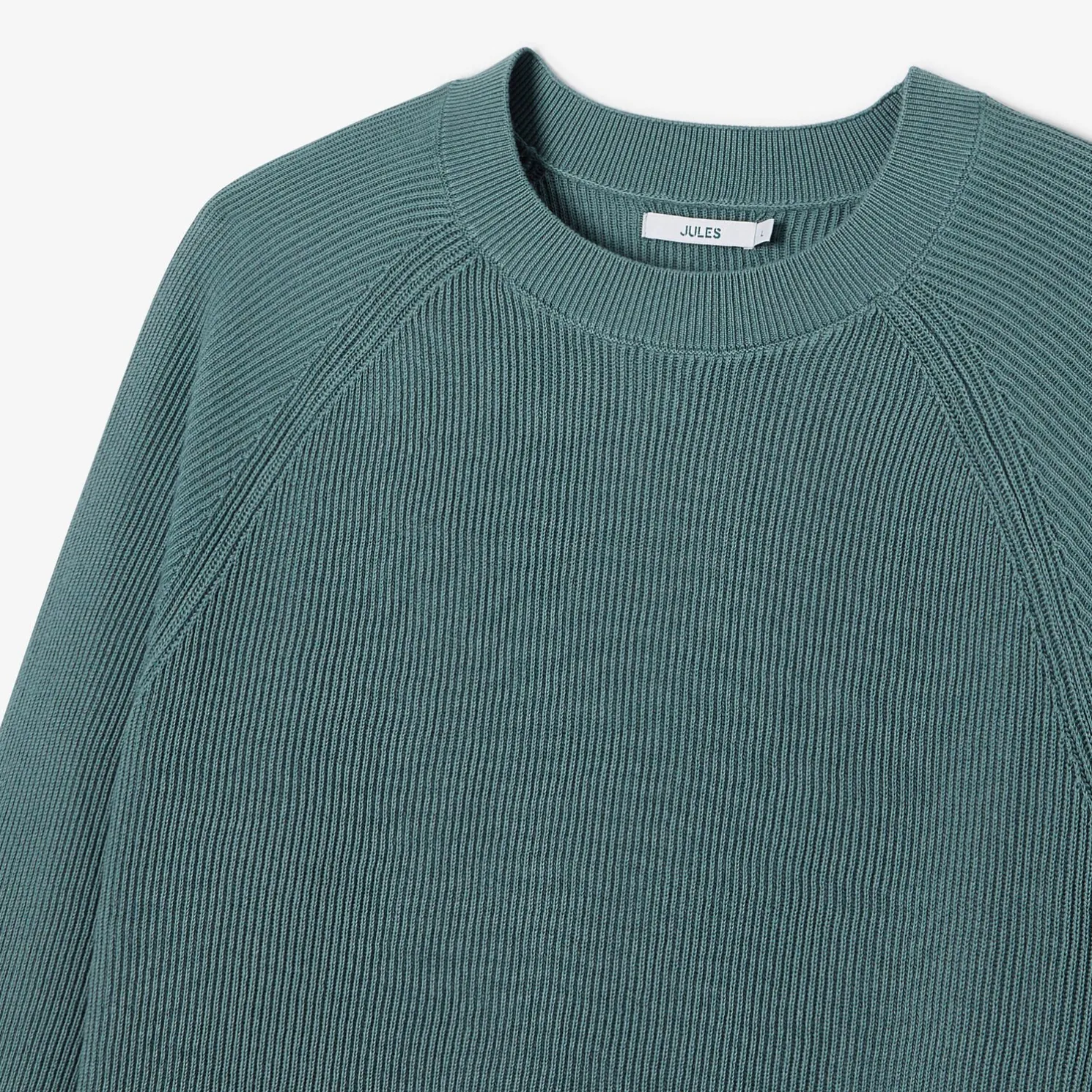 Trui met ronde hals in ribstof