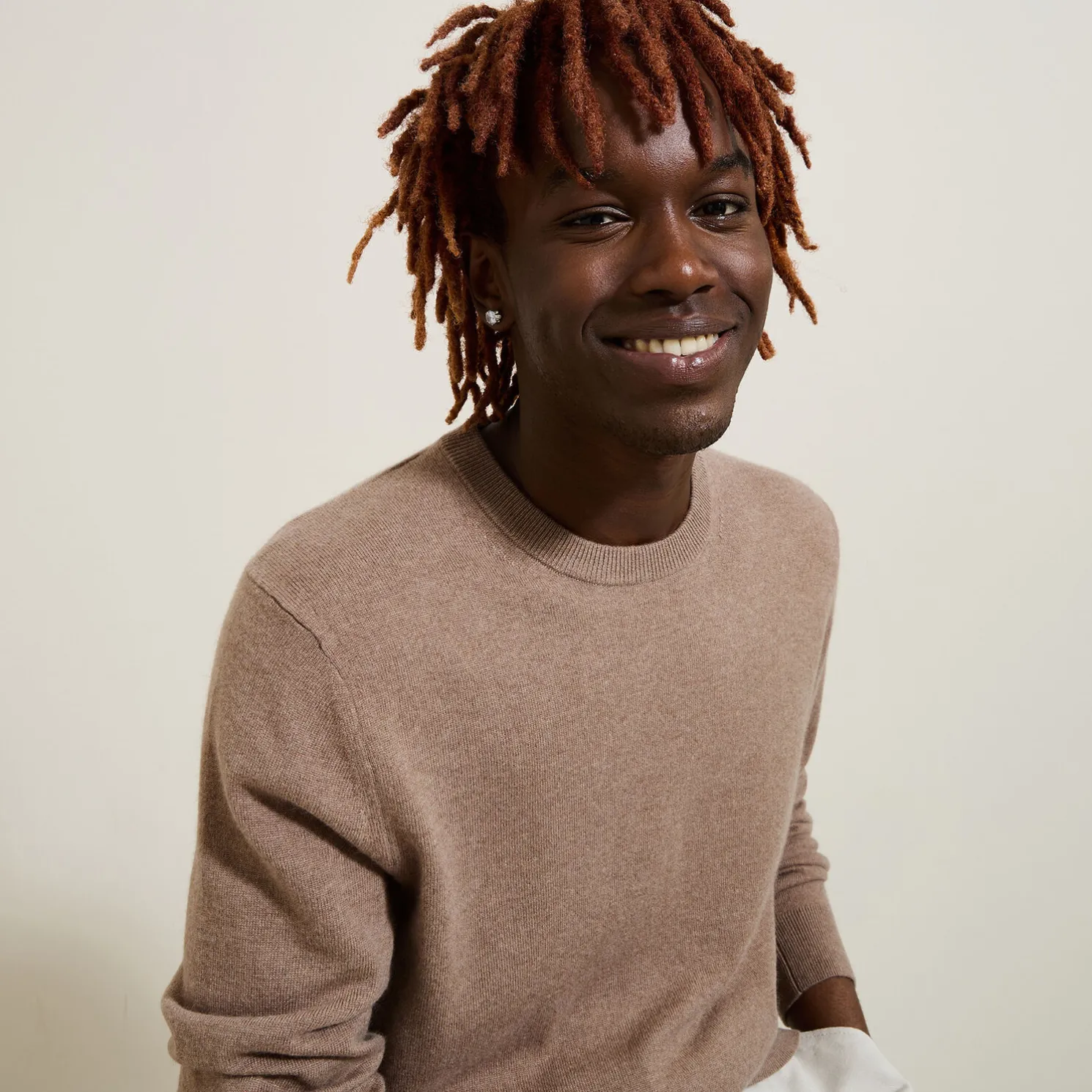 Trui met ronde hals van merinos/kasjmiermix