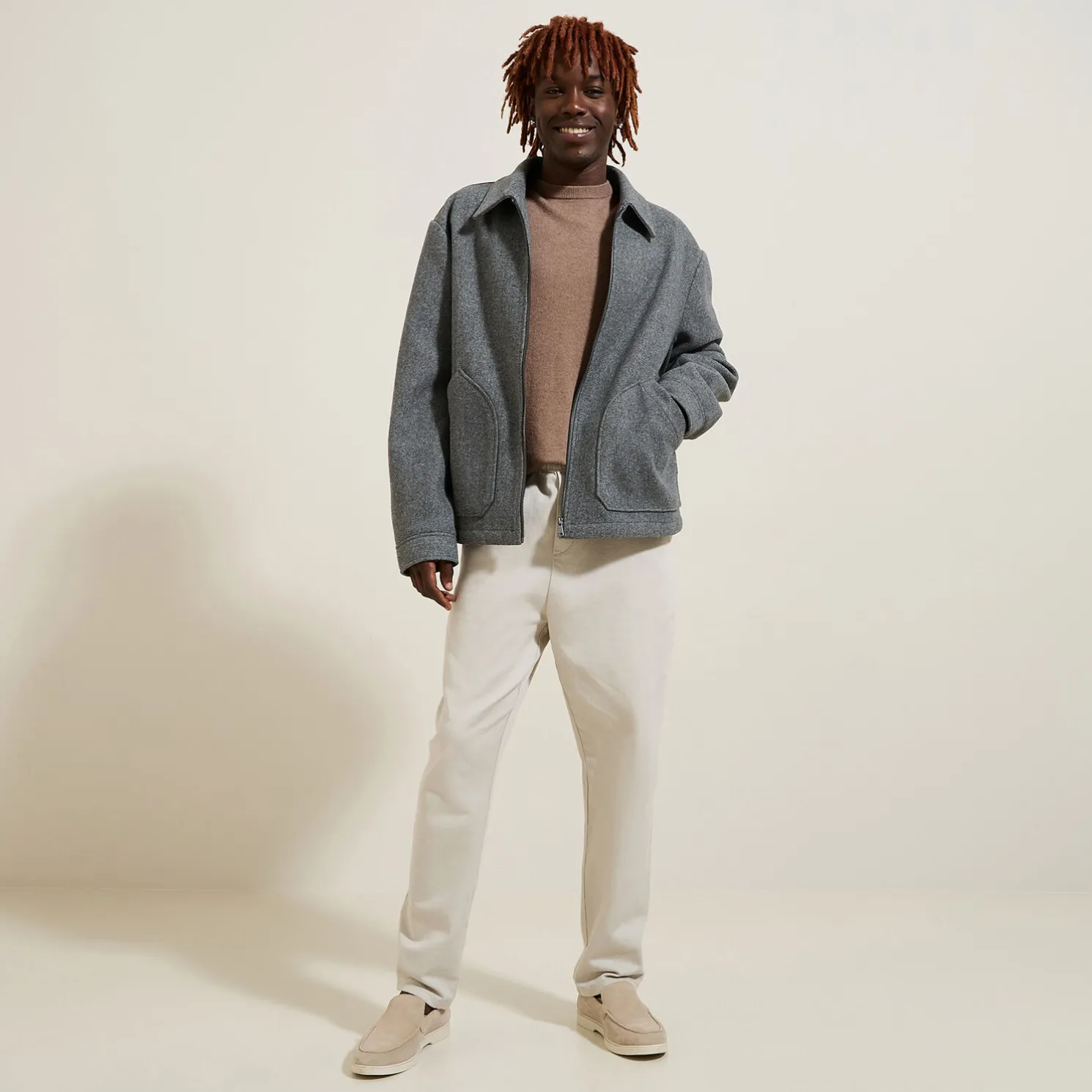 Trui met ronde hals van merinos/kasjmiermix