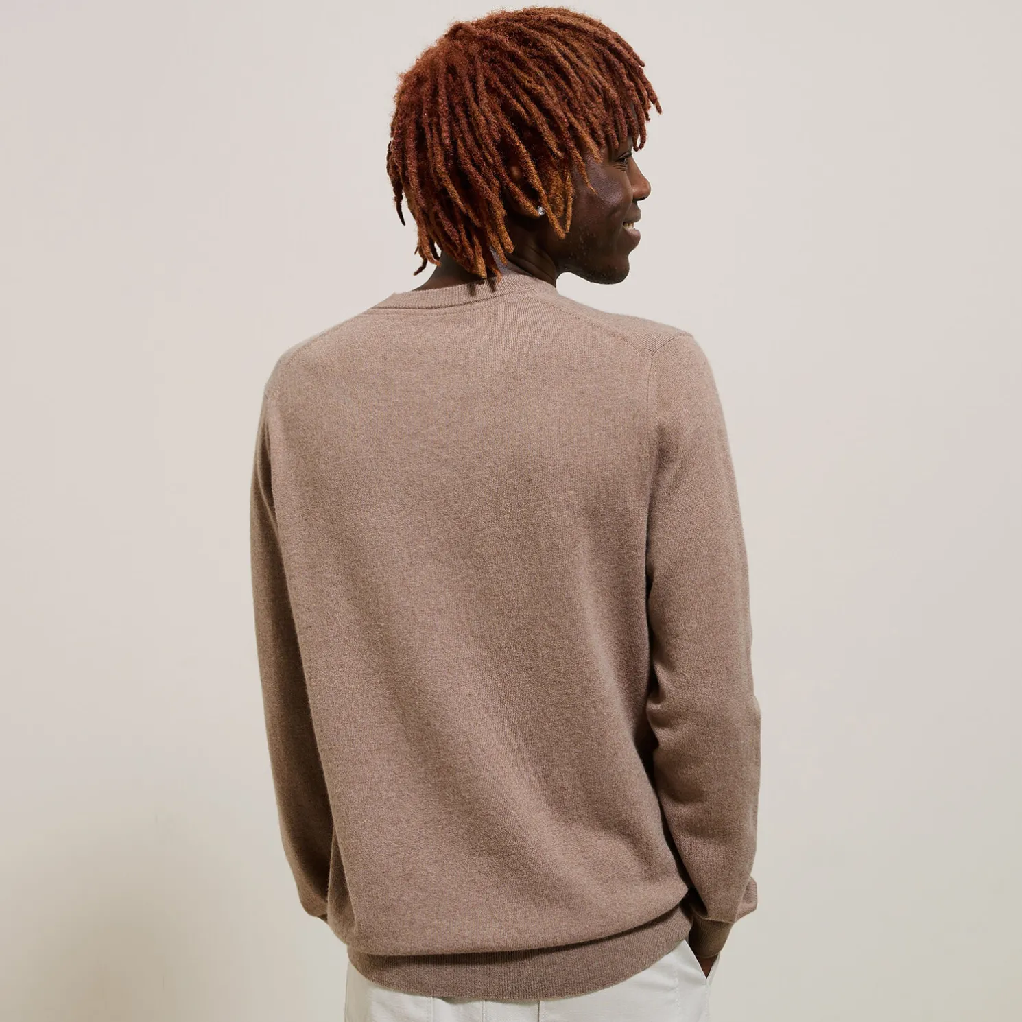 Trui met ronde hals van merinos/kasjmiermix