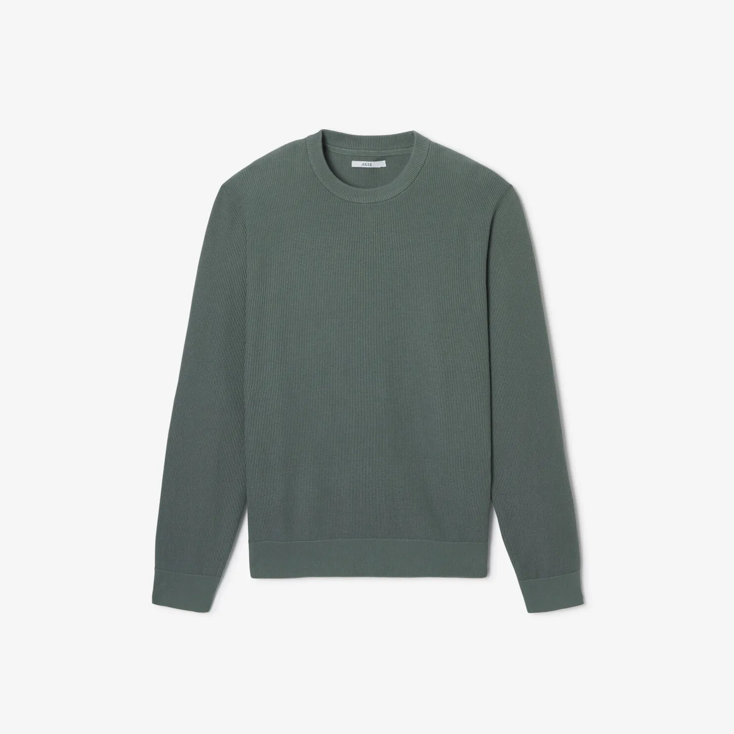 Trui met ronde hals en stekenpatroon