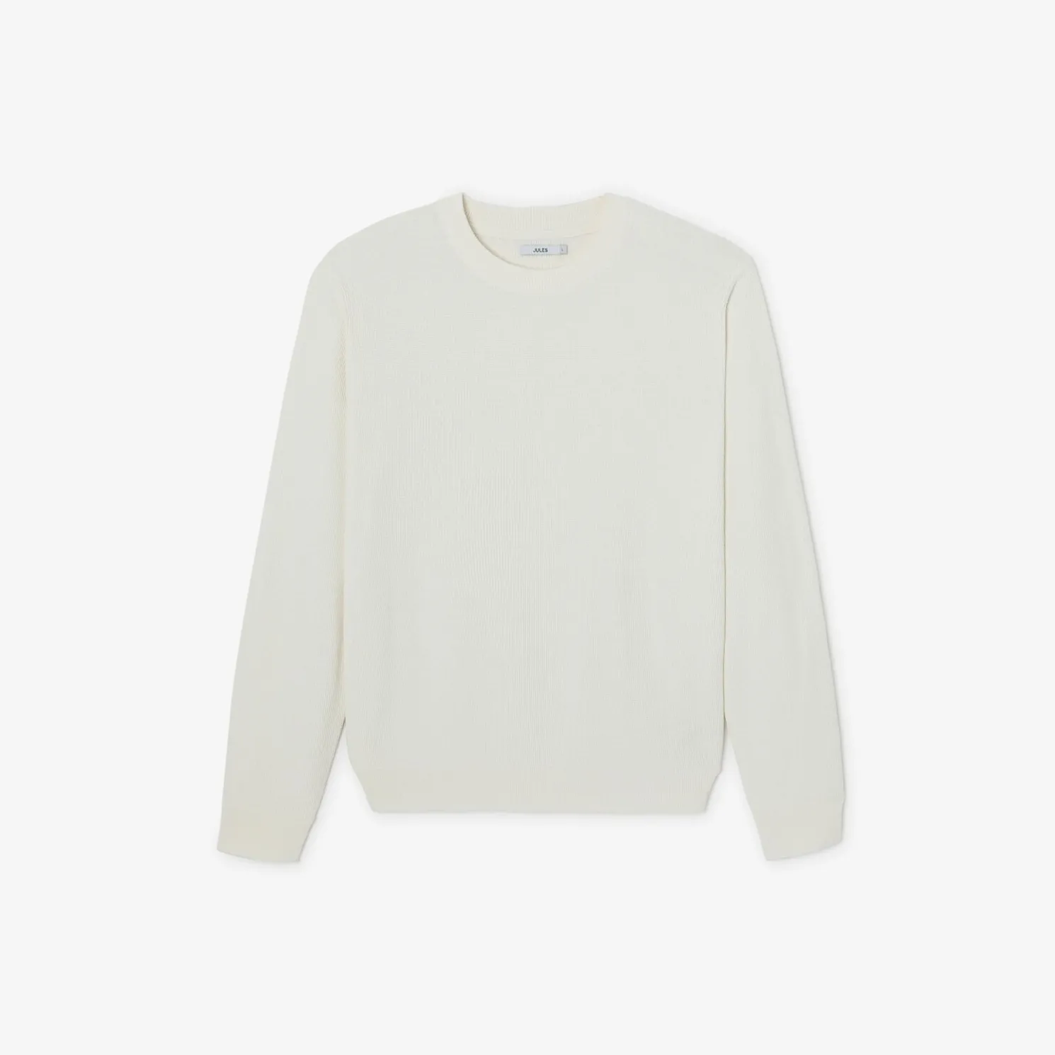 Trui met ronde hals en stekenpatroon