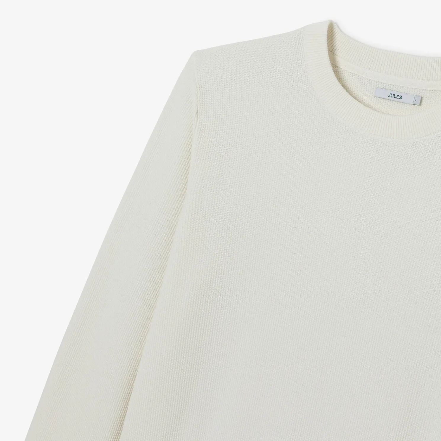 Trui met ronde hals en stekenpatroon