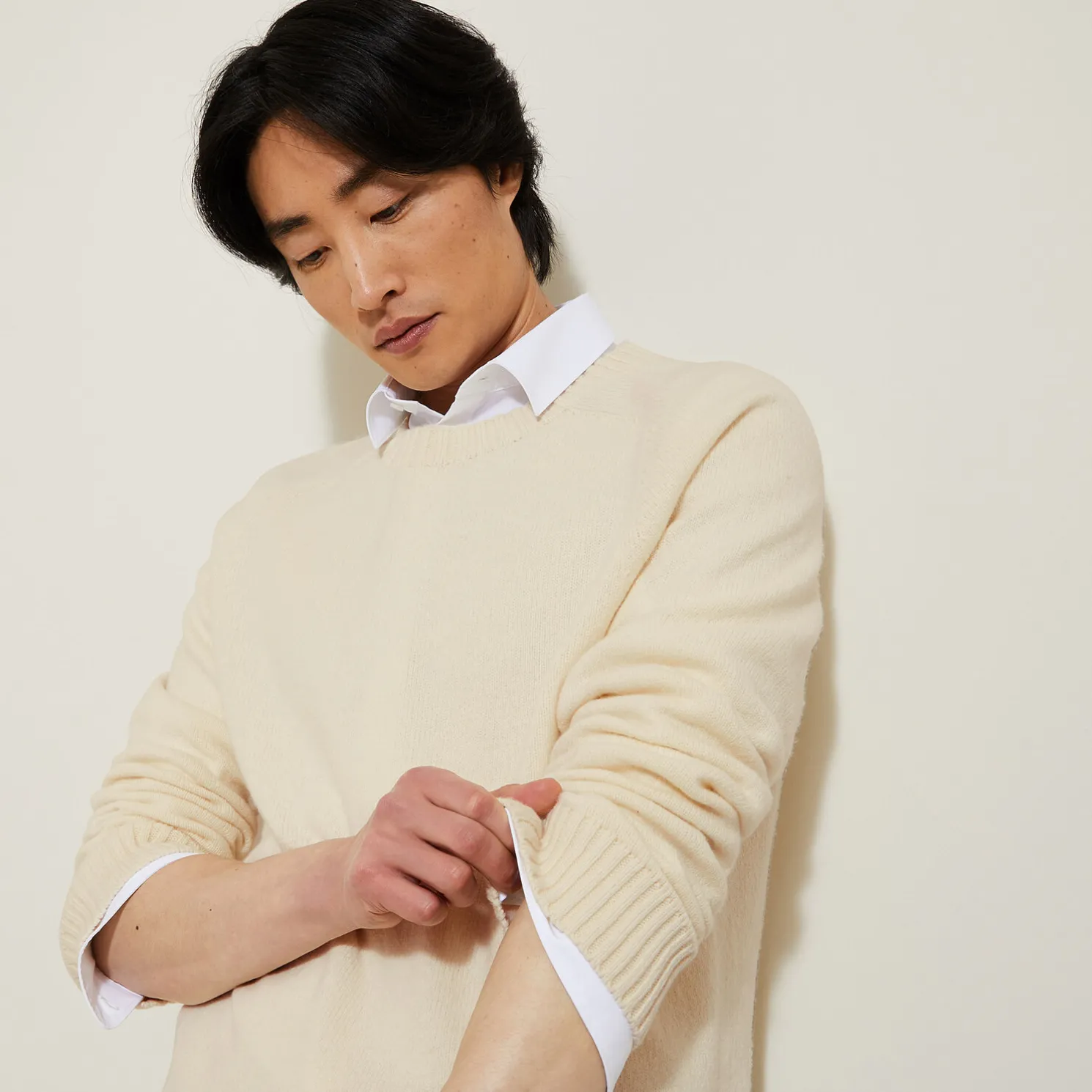 Trui met ronde hals zonder naden