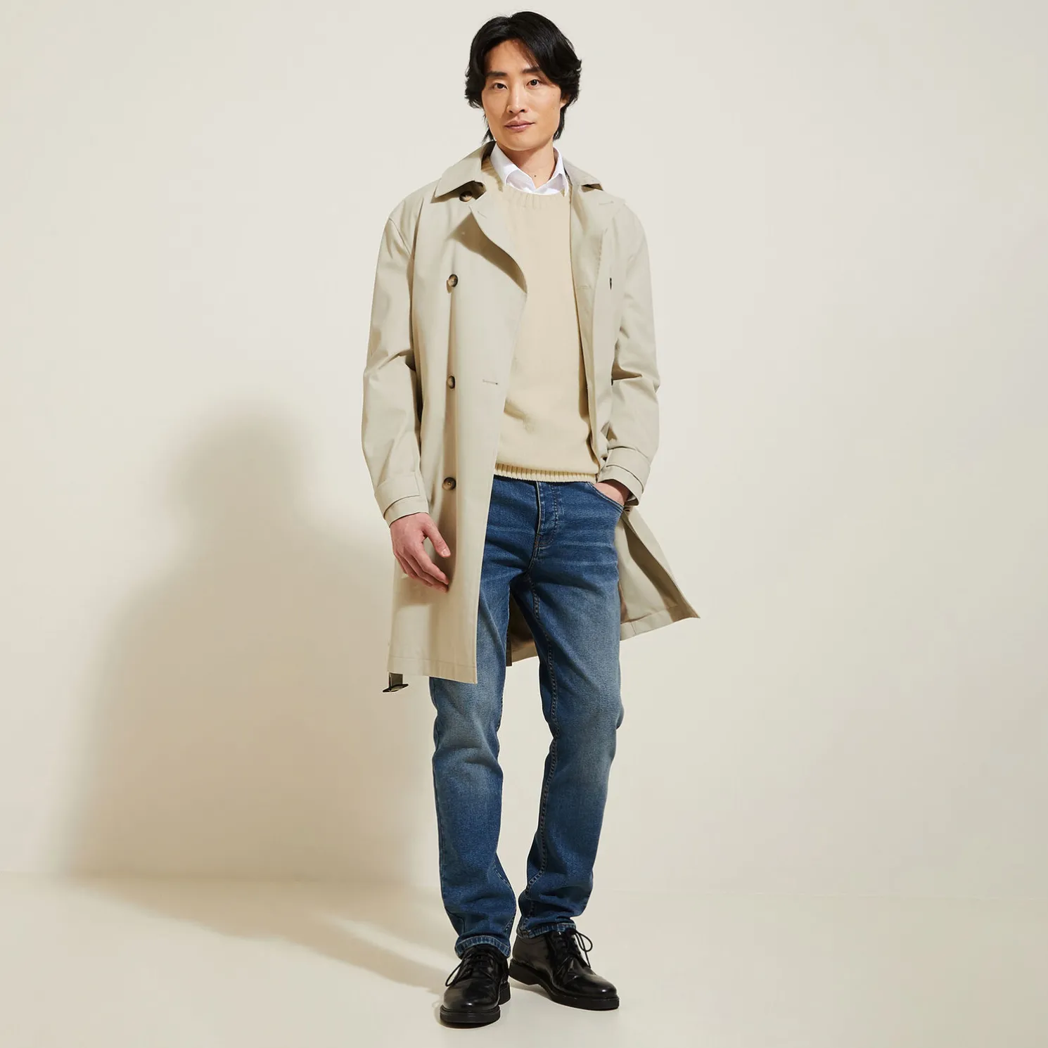 Trui met ronde hals zonder naden