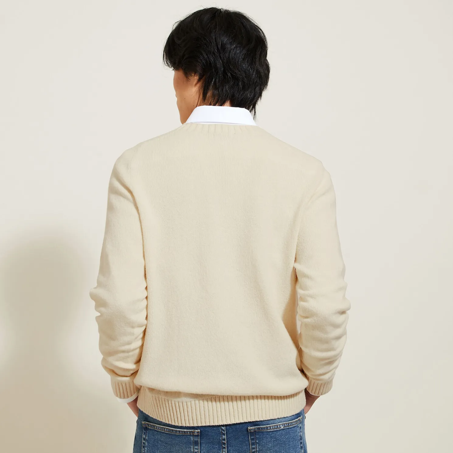 Trui met ronde hals zonder naden