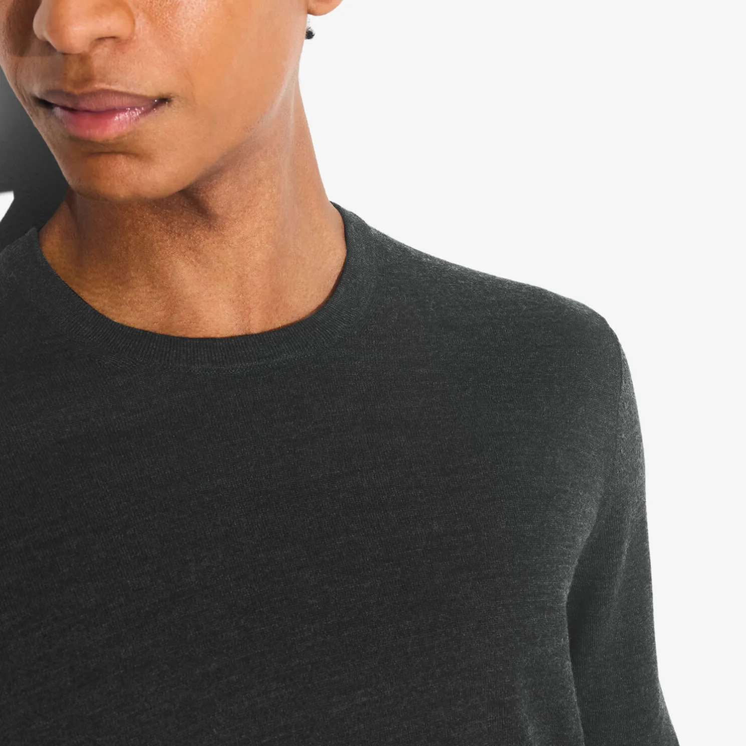 Trui met ronde hals in merinoswol