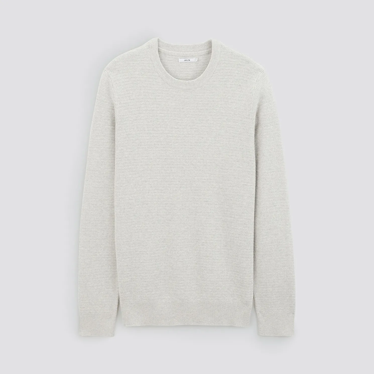 Trui met ronde hals, textuurstof