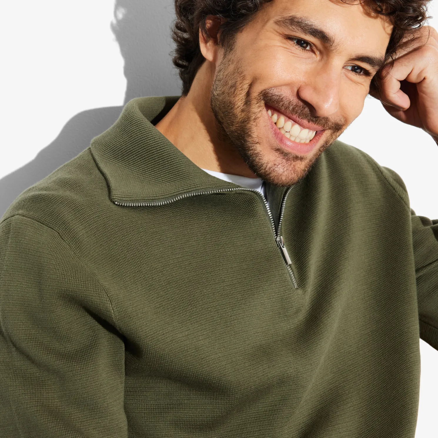 Trui met truckerskraag